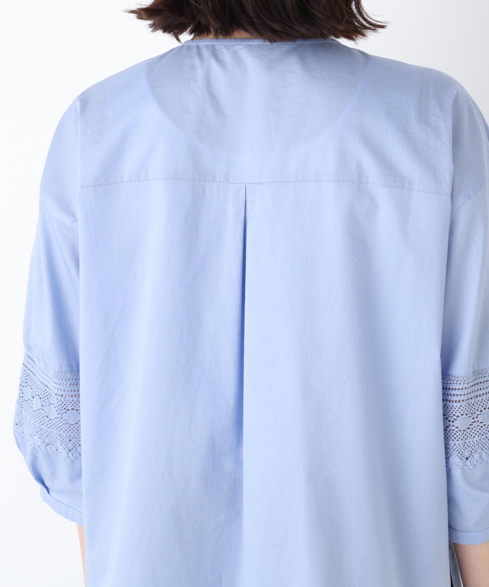  「◆レースドッキングクルーネックブラウス」|シャツ・ブラウス|