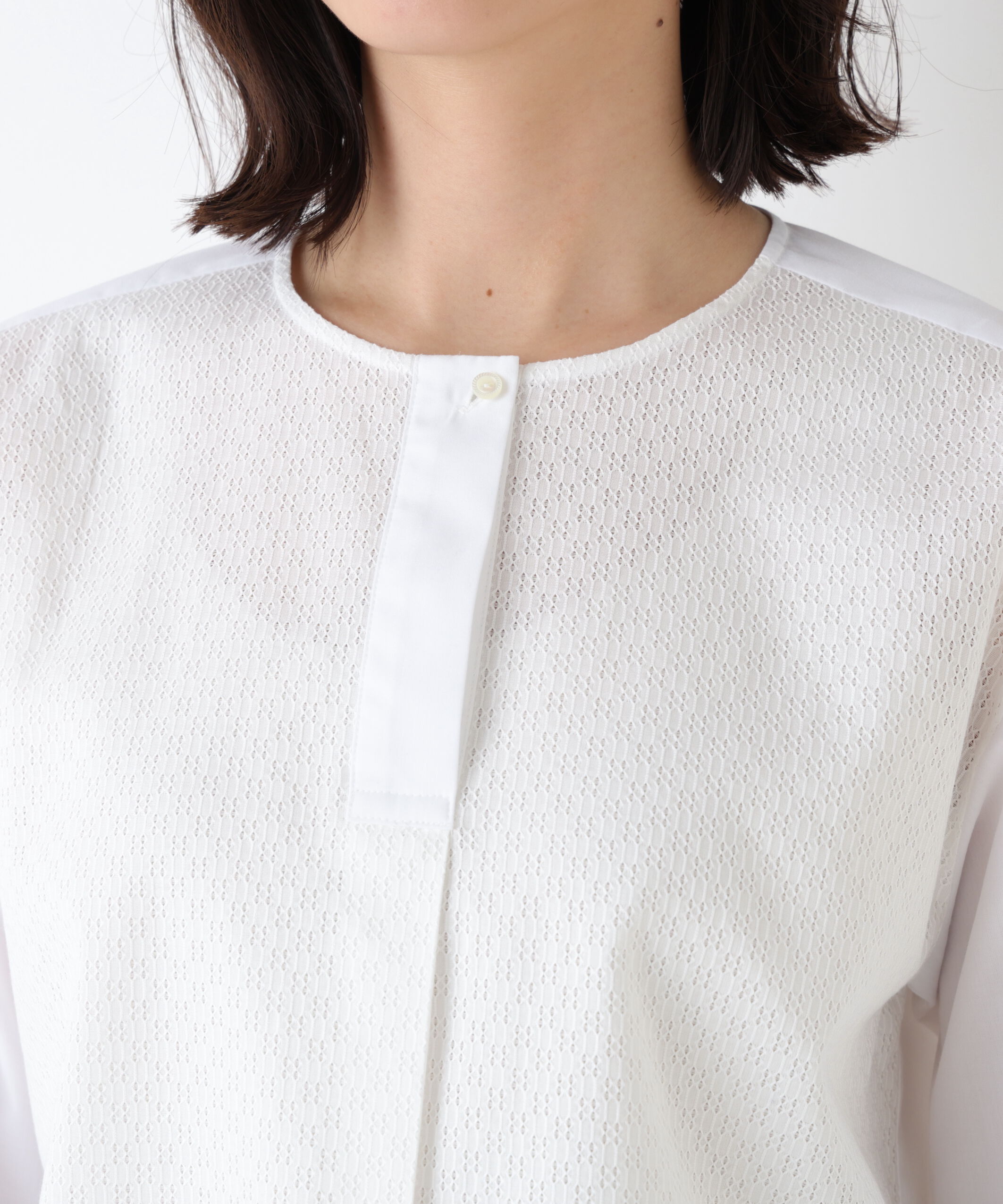  「◆カラミレーススキッパーブラウス」|シャツ・ブラウス|