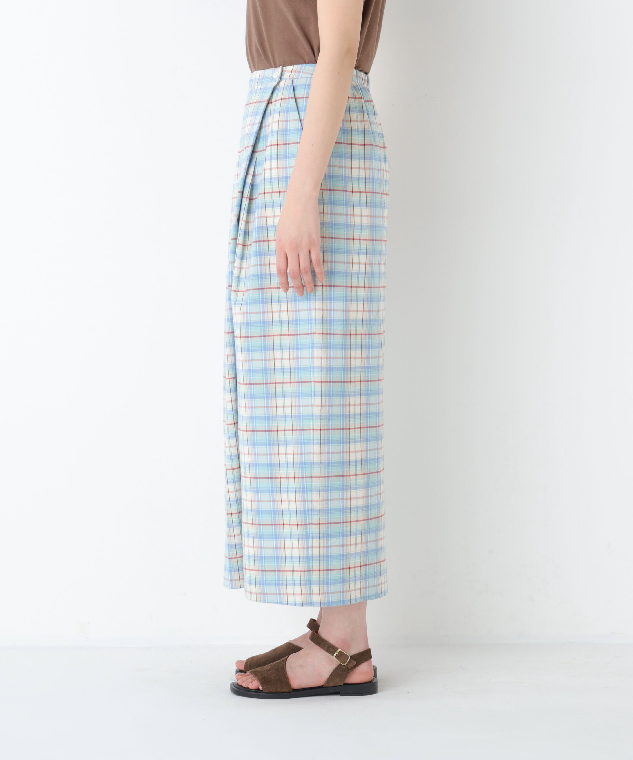  「◆ラップライクチェックスカート」|スカート|