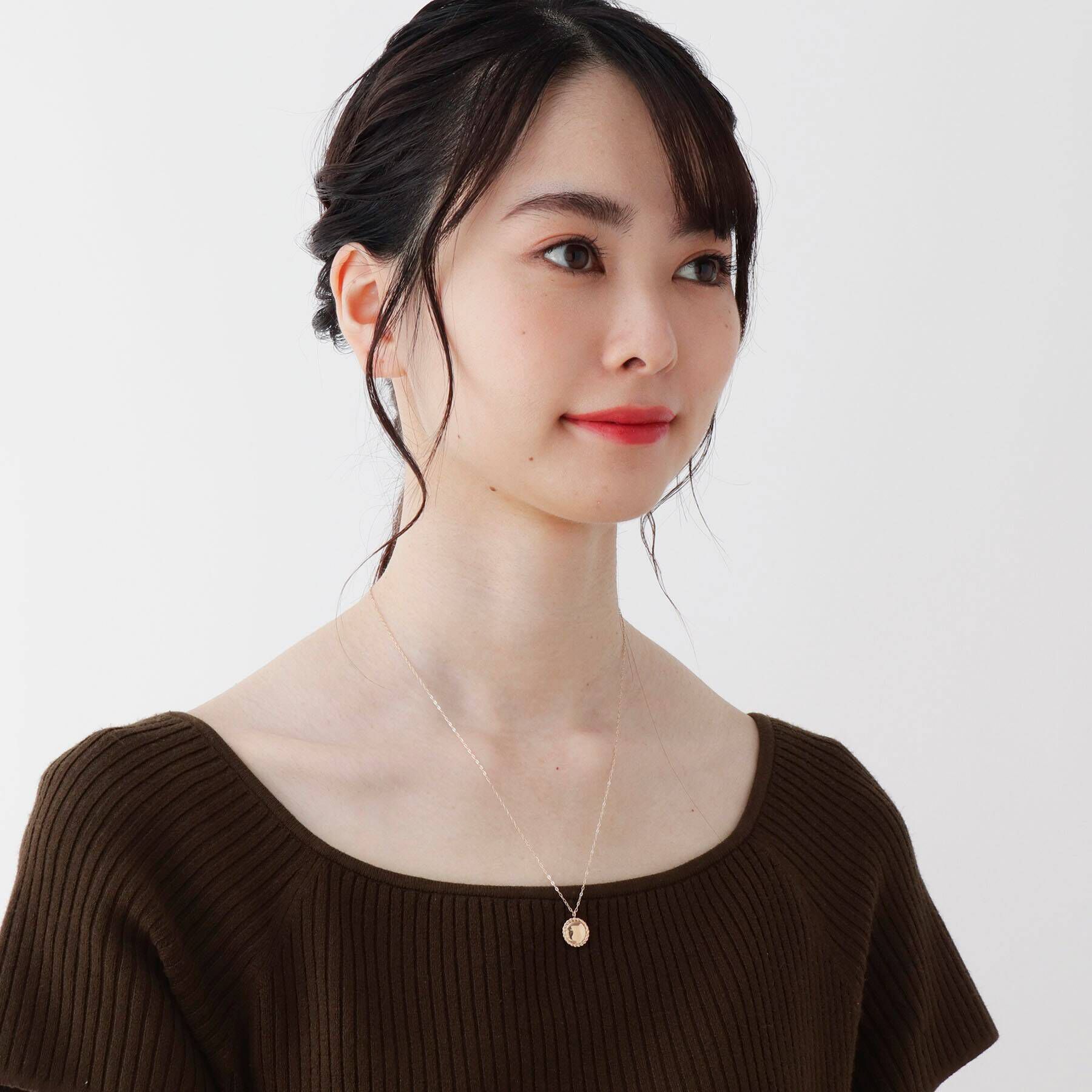 COCOSHNIK「K10コインモチーフ 縄目 ネックレス」|ネックレス|