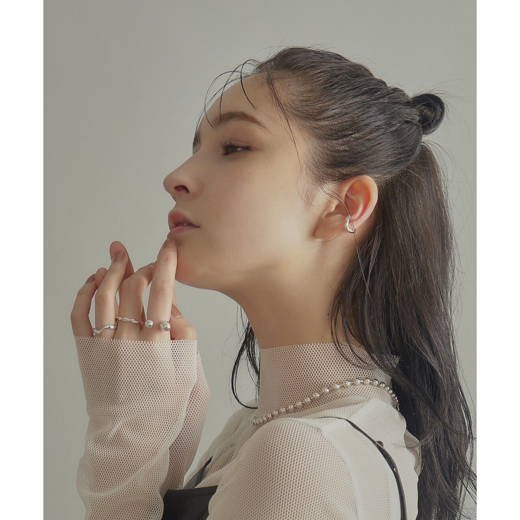 COCOSHNIK ONKITSCH「シルバー ラインリング ツイストストリング」|リング|