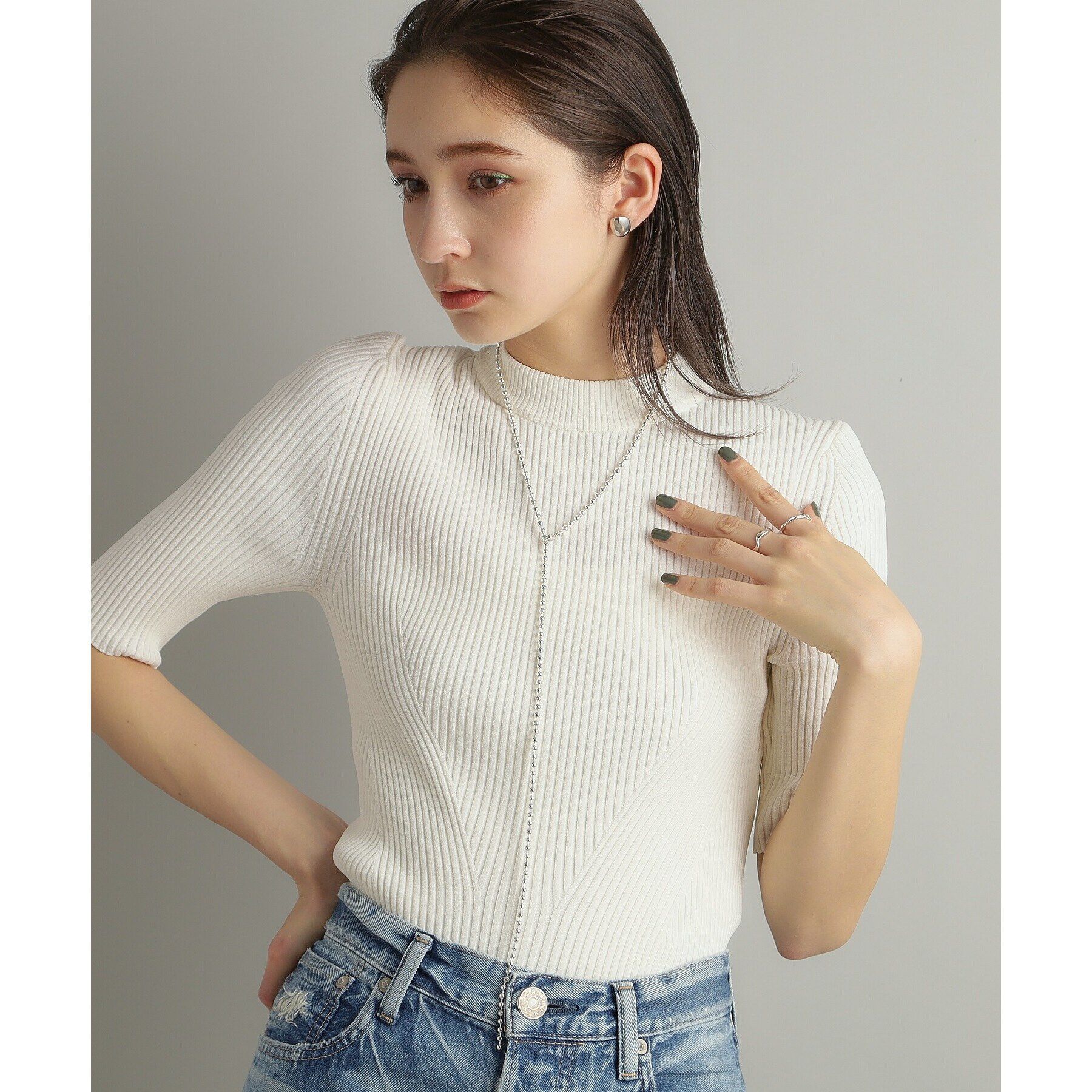 COCOSHNIK ONKITSCH「シルバー ラインリング ツイストストリング」|リング|