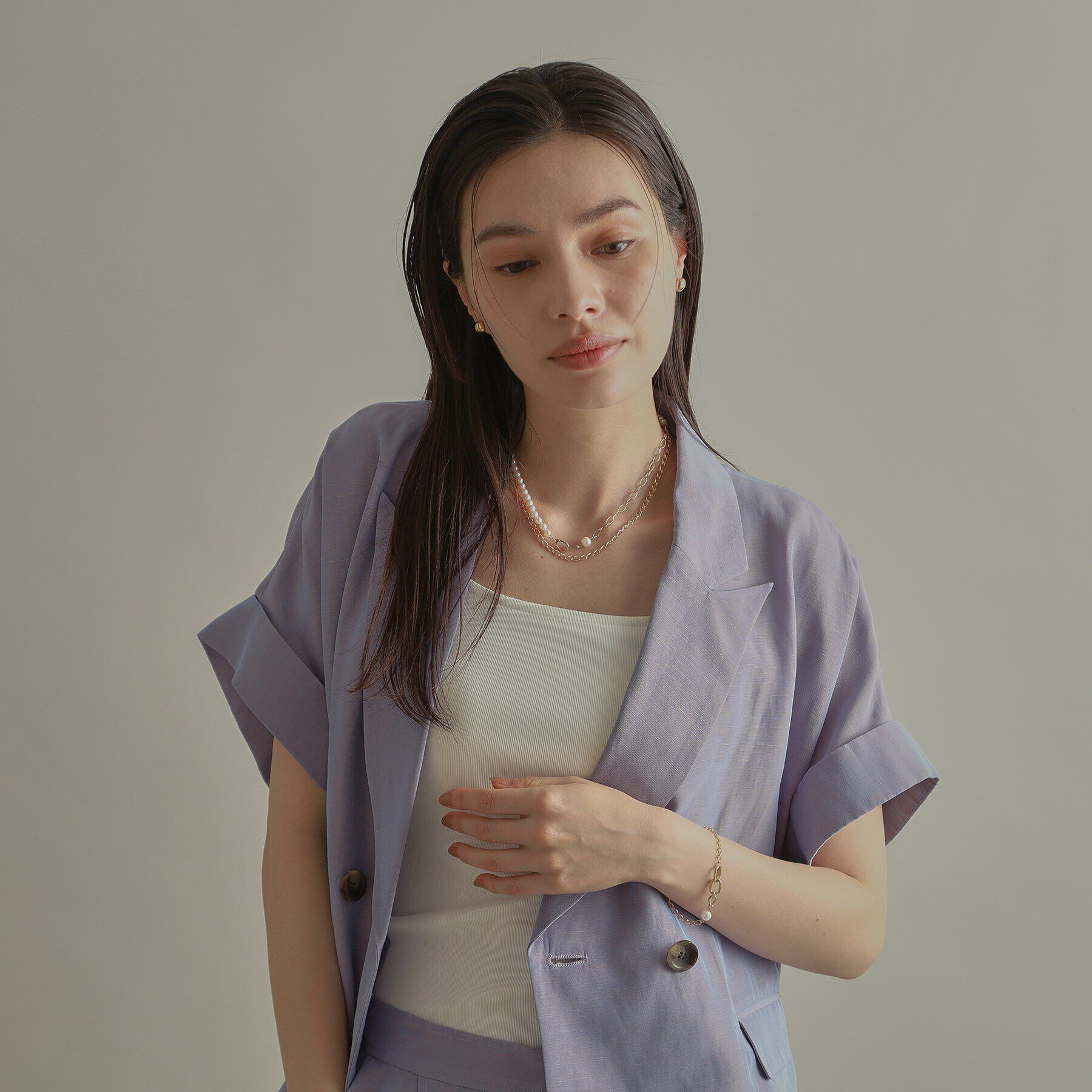 COCOSHNIK「K10アラメキヘイチェーン ネックレス」|ネックレス|