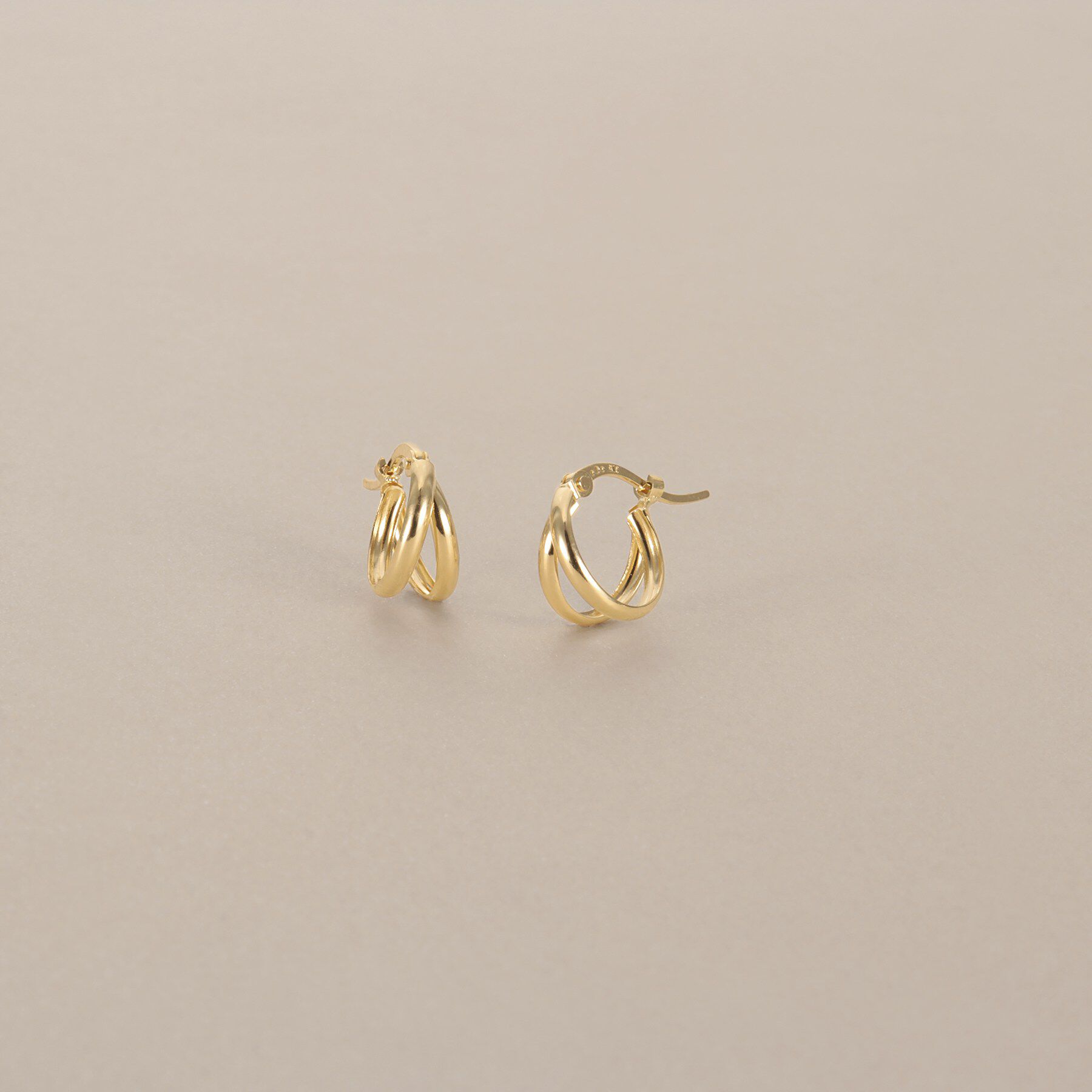 COCOSHNIK「K18甲丸スプリット フープピアス」|ピアス|