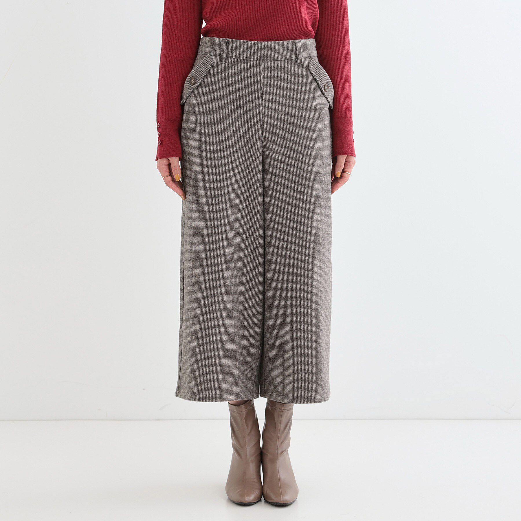 SHOO･LA･RUE「【S-LL】お尻や太ももをカバーしてくれる あったかガウチョパンツ」|その他|