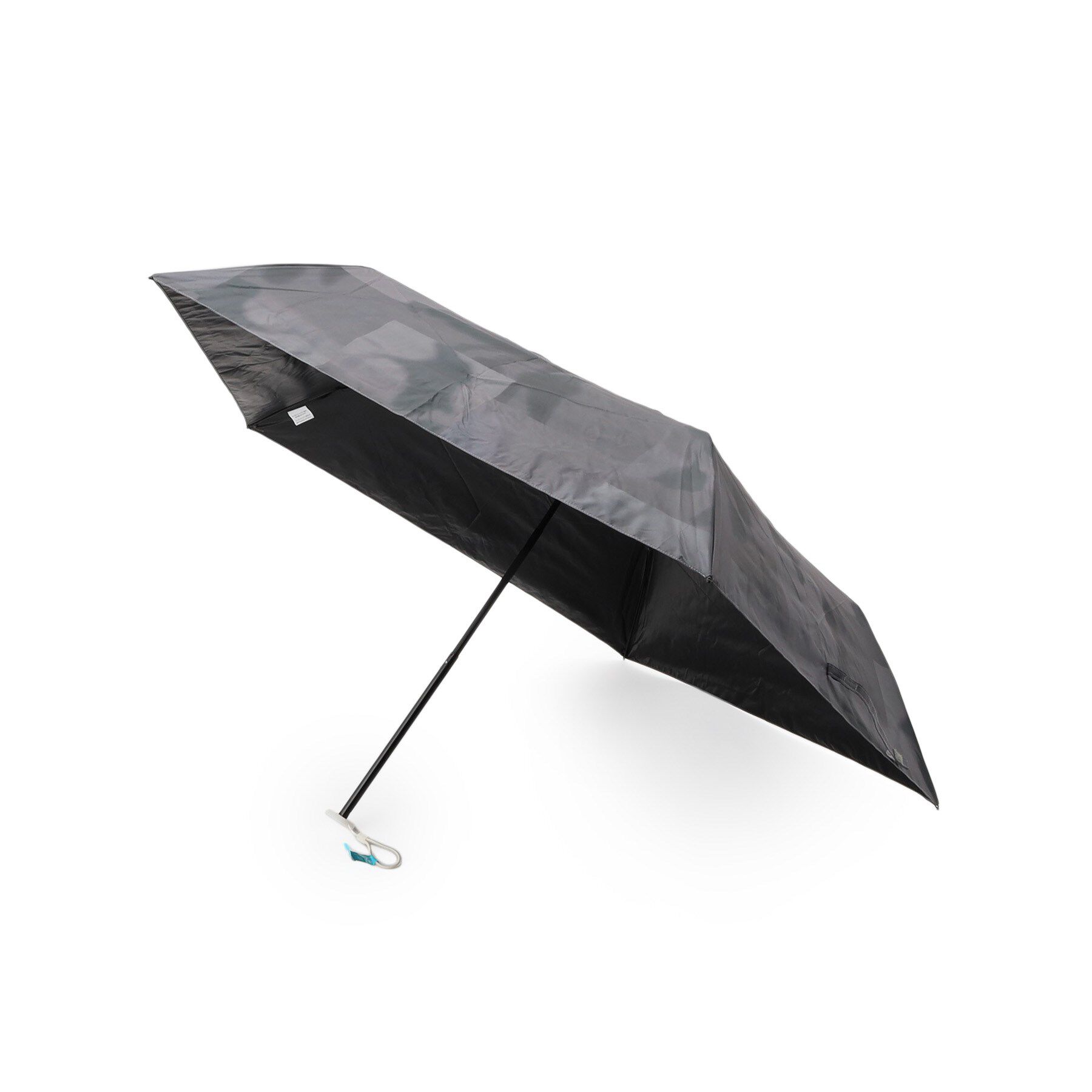 SHOO･LA･RUE「【折りたたみ傘/晴雨兼用】【Wpc．】遮光軽量プリント柄 ミニ」|傘|チャコールグレー(4