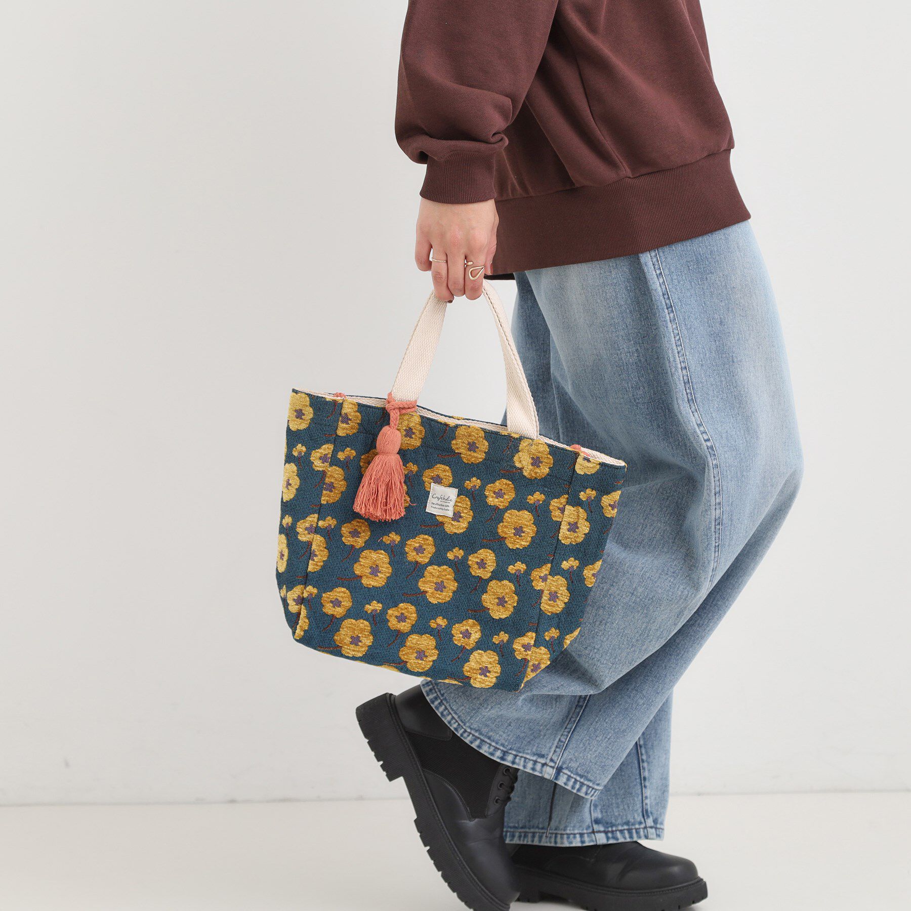 SHOO･LA･RUE「インド製ジャカードランチトートバッグ」|トートバッグ|
