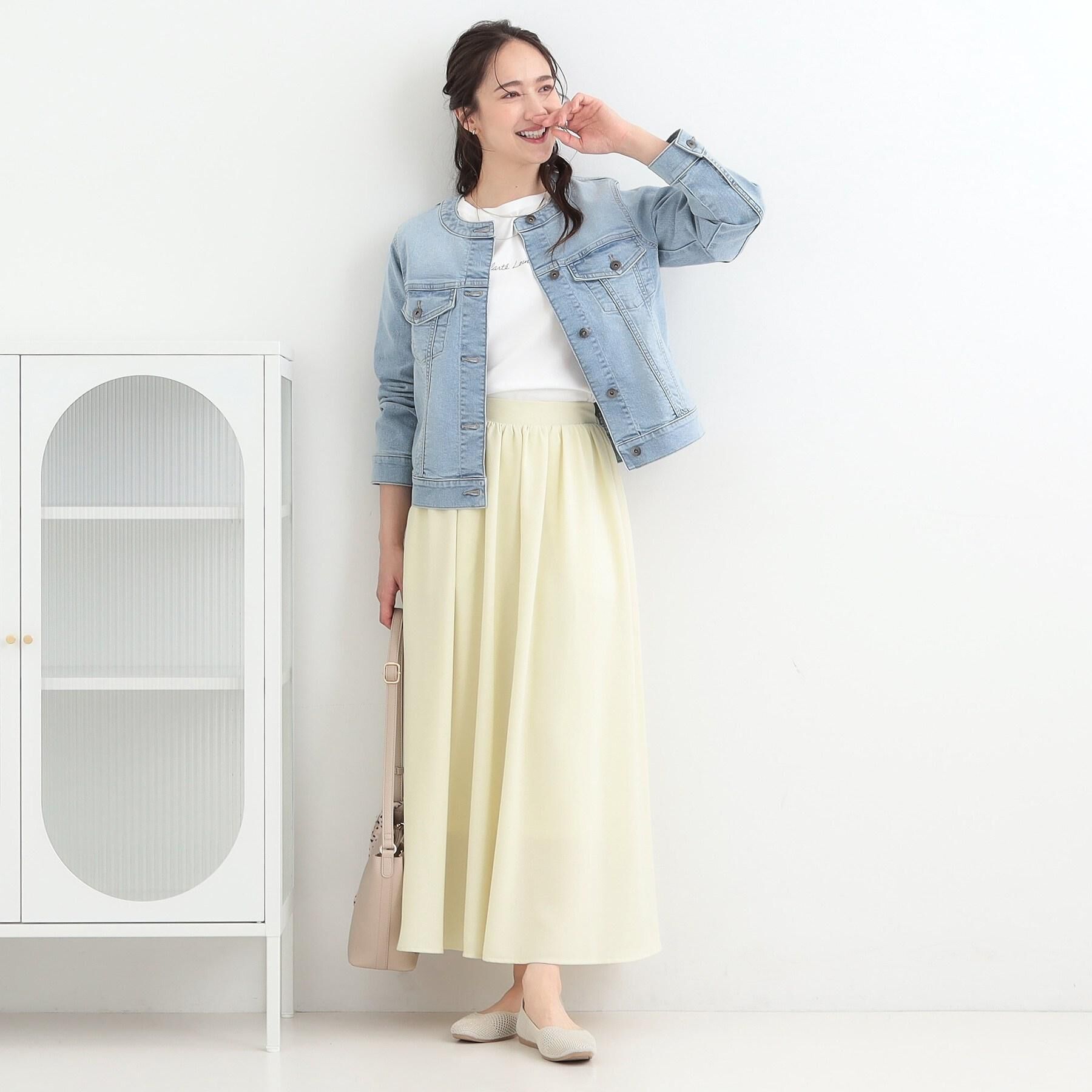 SHOO･LA･RUE「【SHOO・LA・RUE DENIM/S-LL/高レビュー】大人のための ノーカラーデニムジャケット」|デニムジャケット|