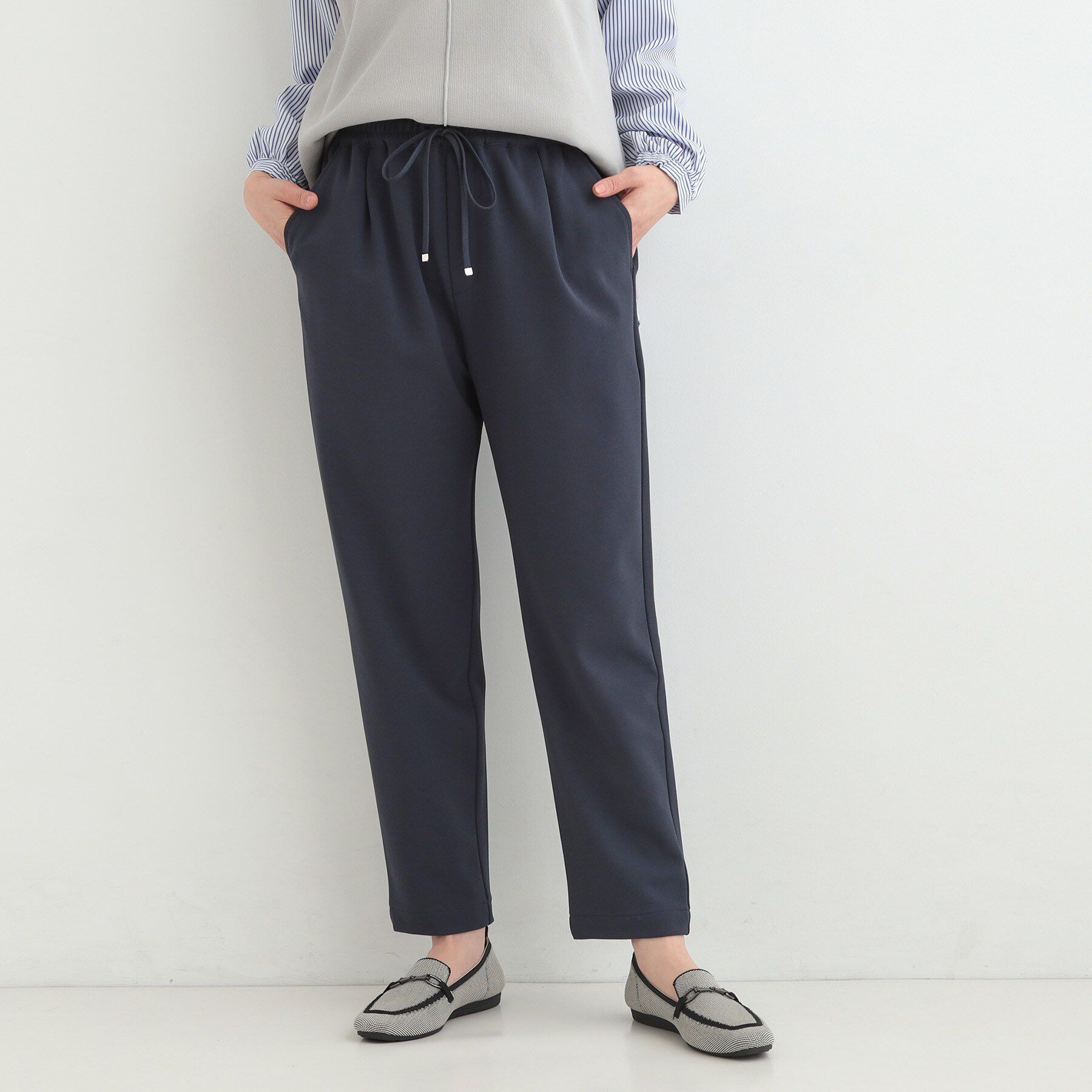 SHOO･LA･RUE「【SS-LL/洗濯後しわになりにくい】スマートに見えるイージーテーパードパンツ」|その他|