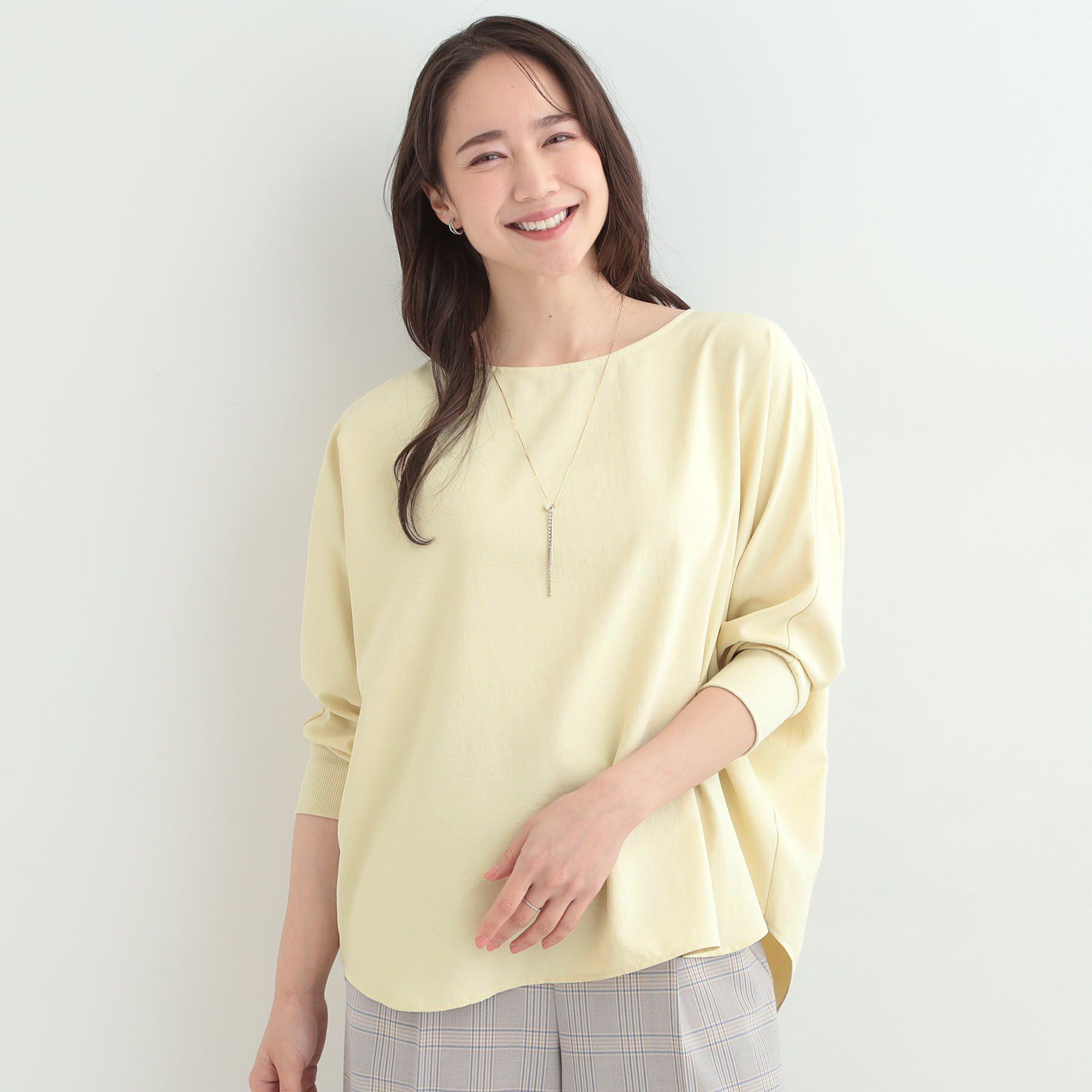 SHOO･LA･RUE「【着丈選べる/体型カバー/洗濯機可】さらさらとろん ドルマンブラウス」|シャツ・ブラウス|