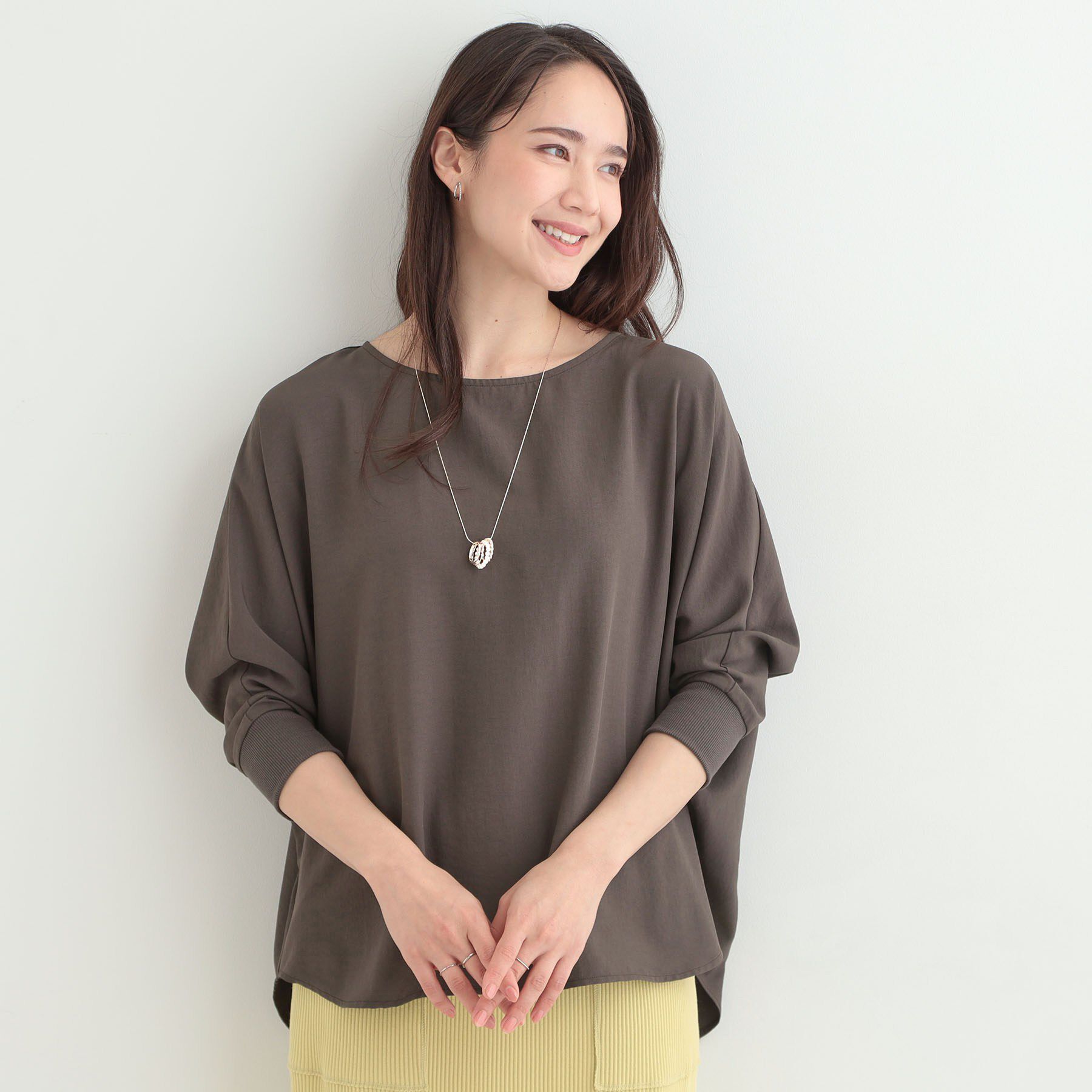 SHOO･LA･RUE「【着丈選べる/体型カバー/洗濯機可】さらさらとろん ドルマンブラウス」|シャツ・ブラウス|