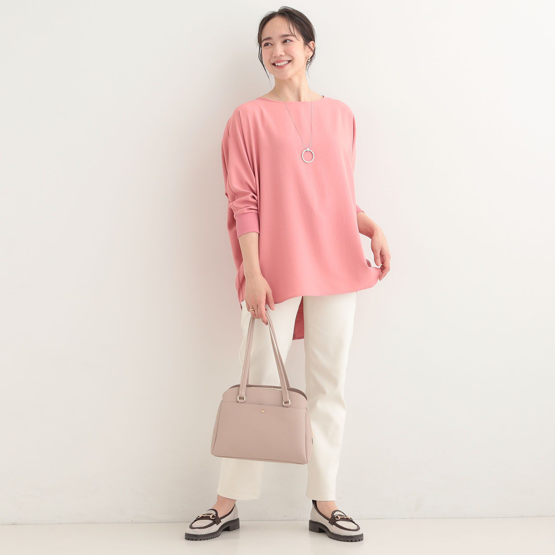 SHOO･LA･RUE「【着丈選べる/体型カバー/洗濯機可】さらさらとろん ドルマンブラウス」|シャツ・ブラウス|