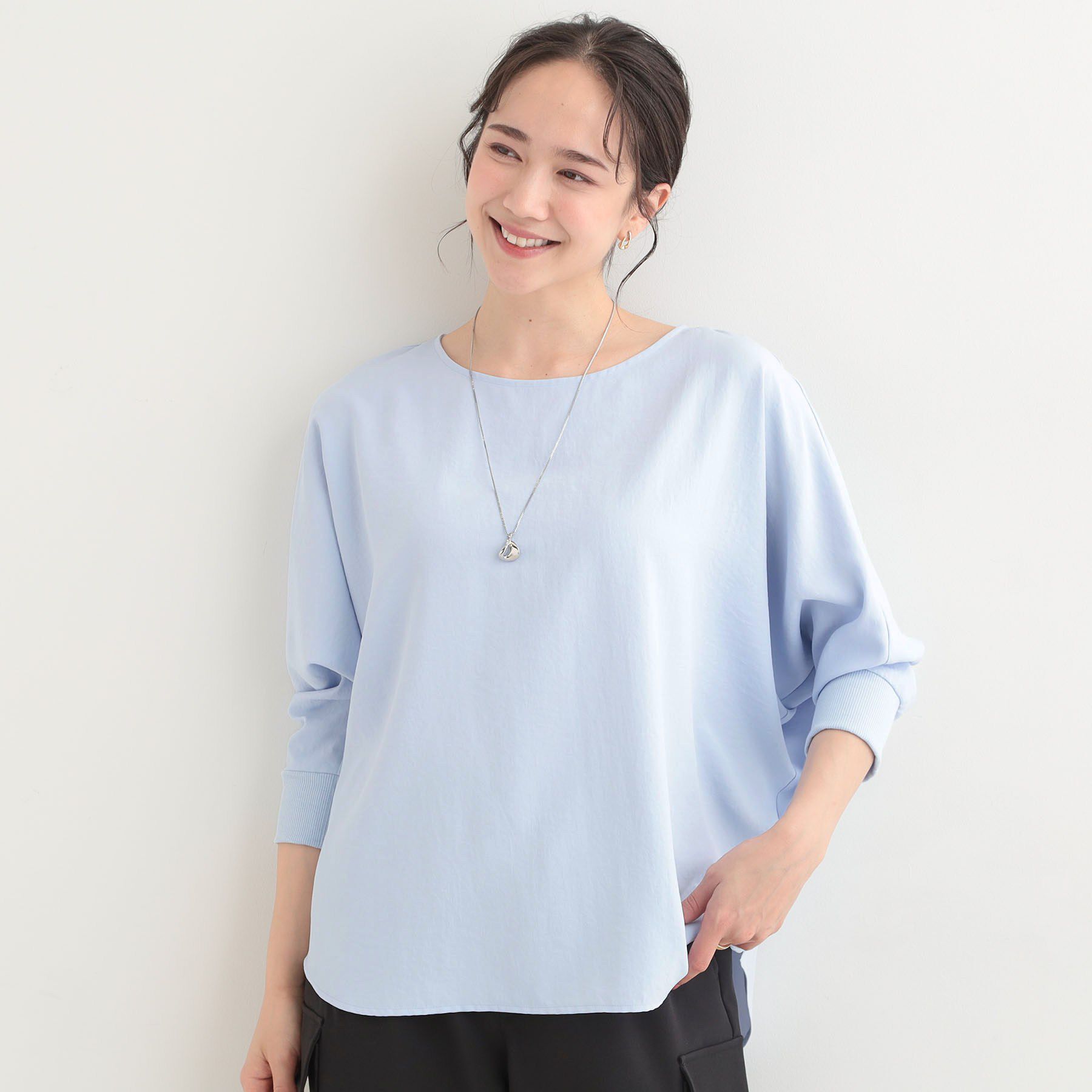 SHOO･LA･RUE「【着丈選べる/体型カバー/洗濯機可】さらさらとろん ドルマンブラウス」|シャツ・ブラウス|