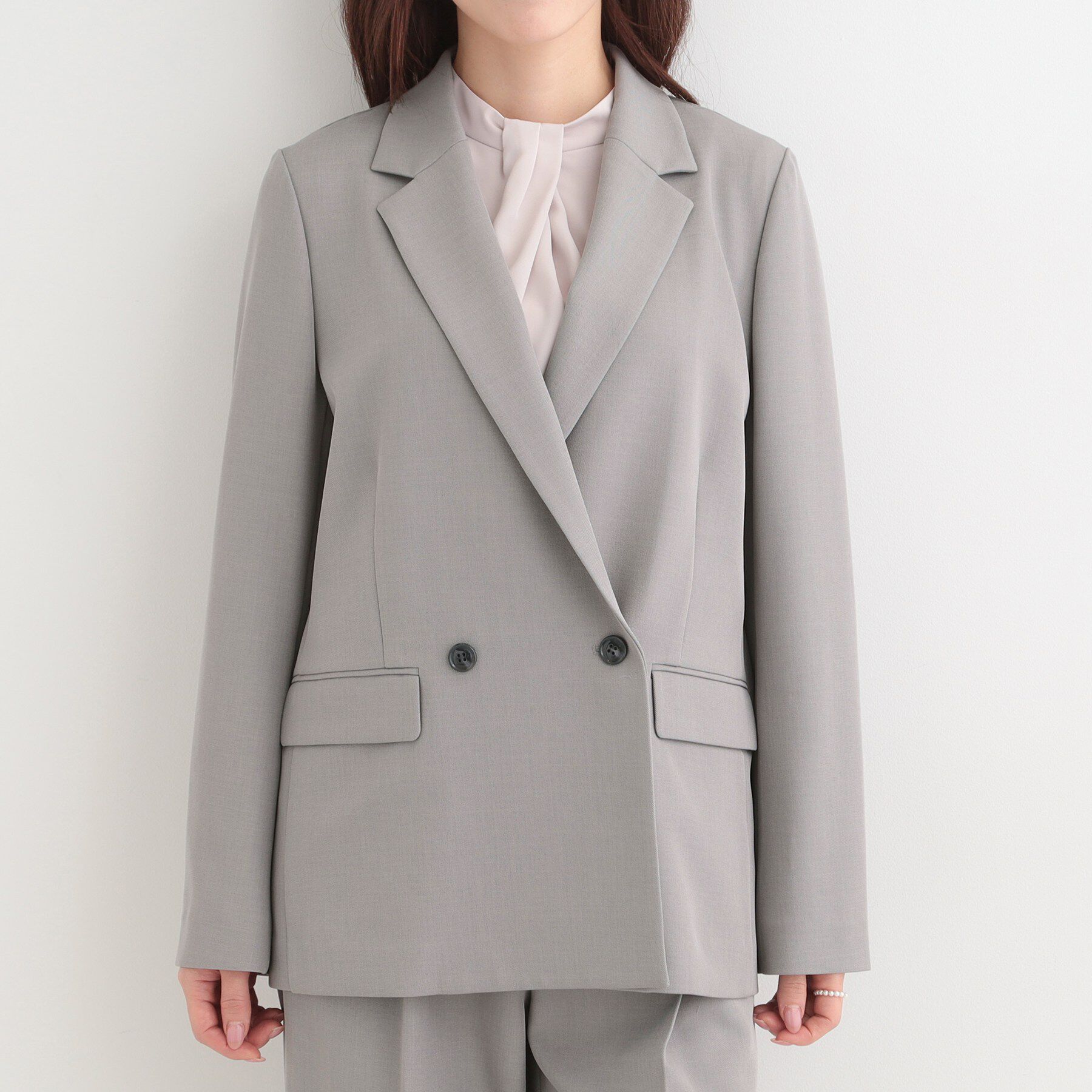 SHOO･LA･RUE「【洗濯機可/イージーケア/UV】オンオフ使える　ゆったりダブルジャケット」|テーラードジャケット|