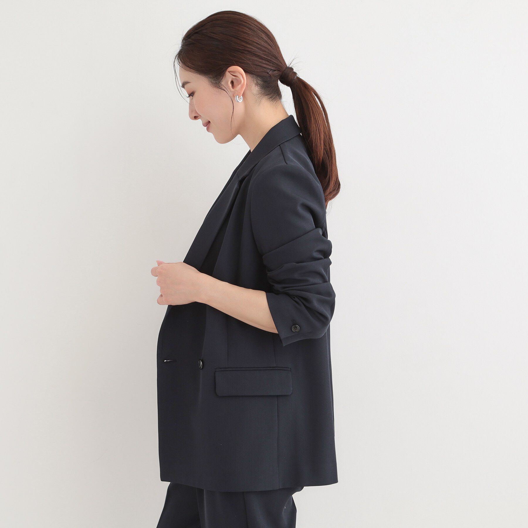 SHOO･LA･RUE「【洗濯機可/イージーケア/UV】オンオフ使える　ゆったりダブルジャケット」|テーラードジャケット|