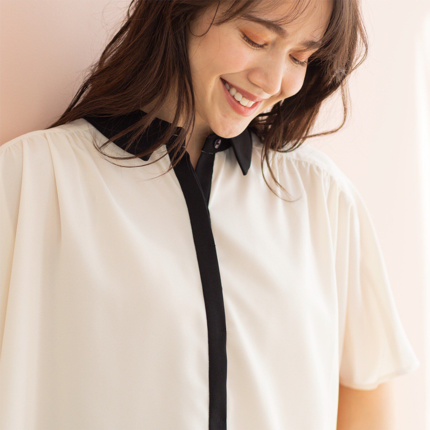 SHOO･LA･RUE「バイカラードルマンブラウス」|シャツ・ブラウス|