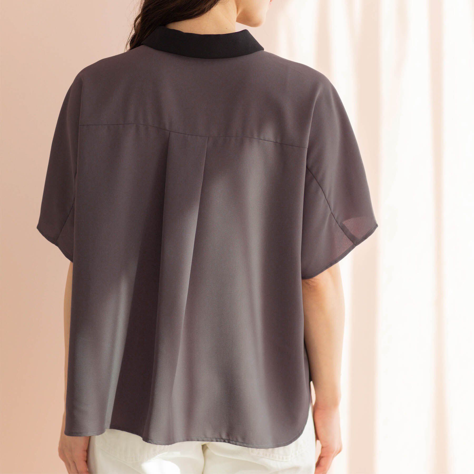 SHOO･LA･RUE「バイカラードルマンブラウス」|シャツ・ブラウス|