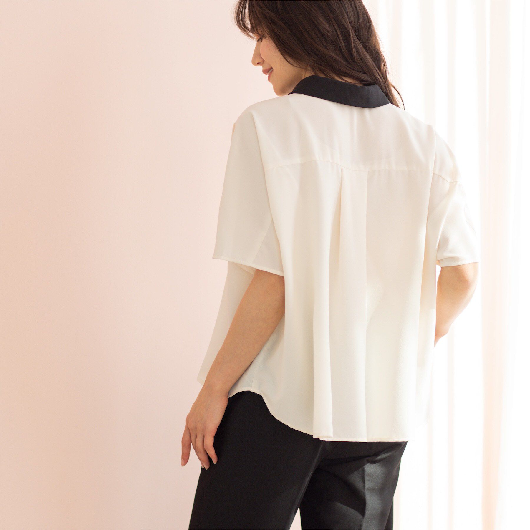 SHOO･LA･RUE「バイカラードルマンブラウス」|シャツ・ブラウス|