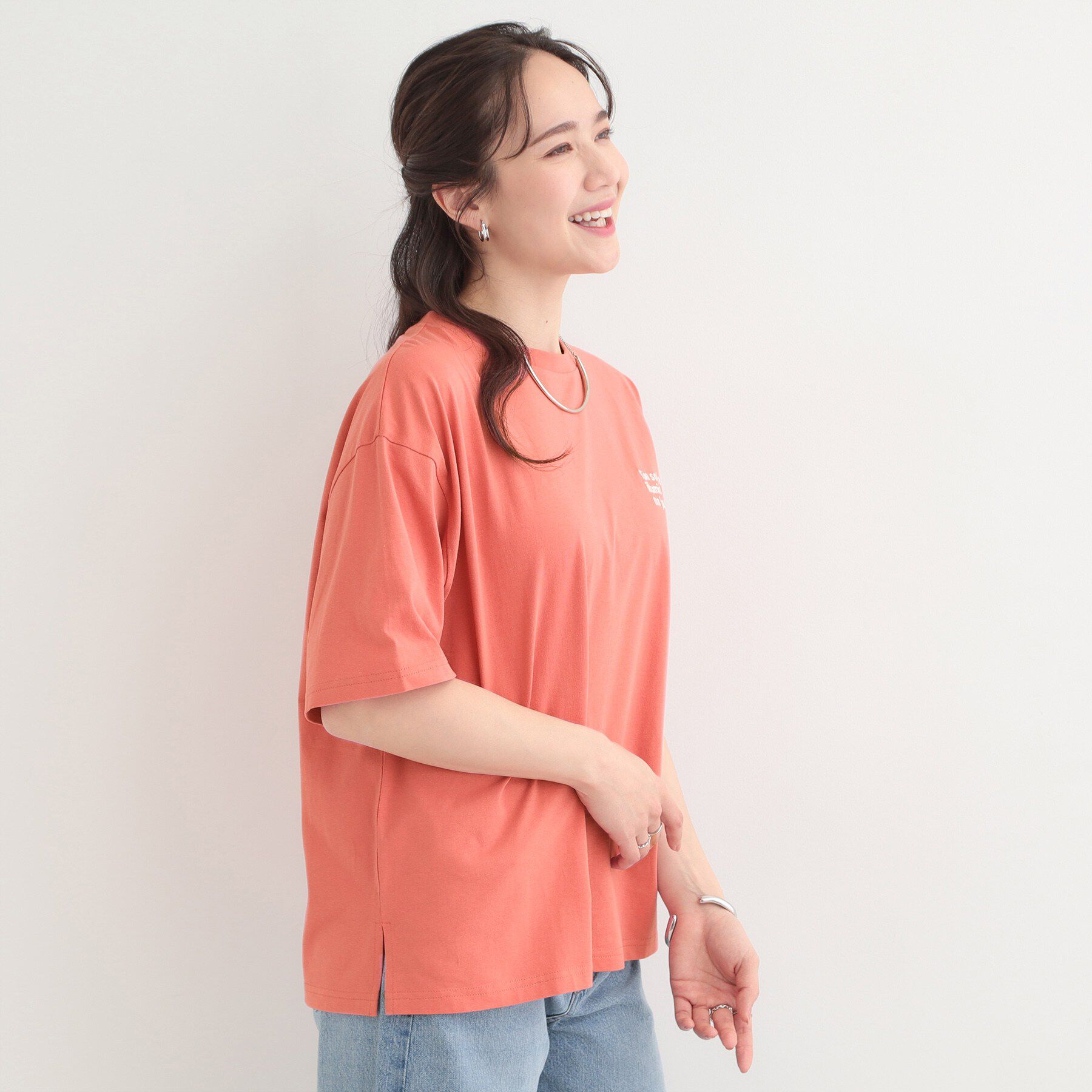 SHOO･LA･RUE「【綿100％/S-LL/プチプラ】 無地＆プリントアソート ベーシックTシャツ」|Tシャツ・カットソー|