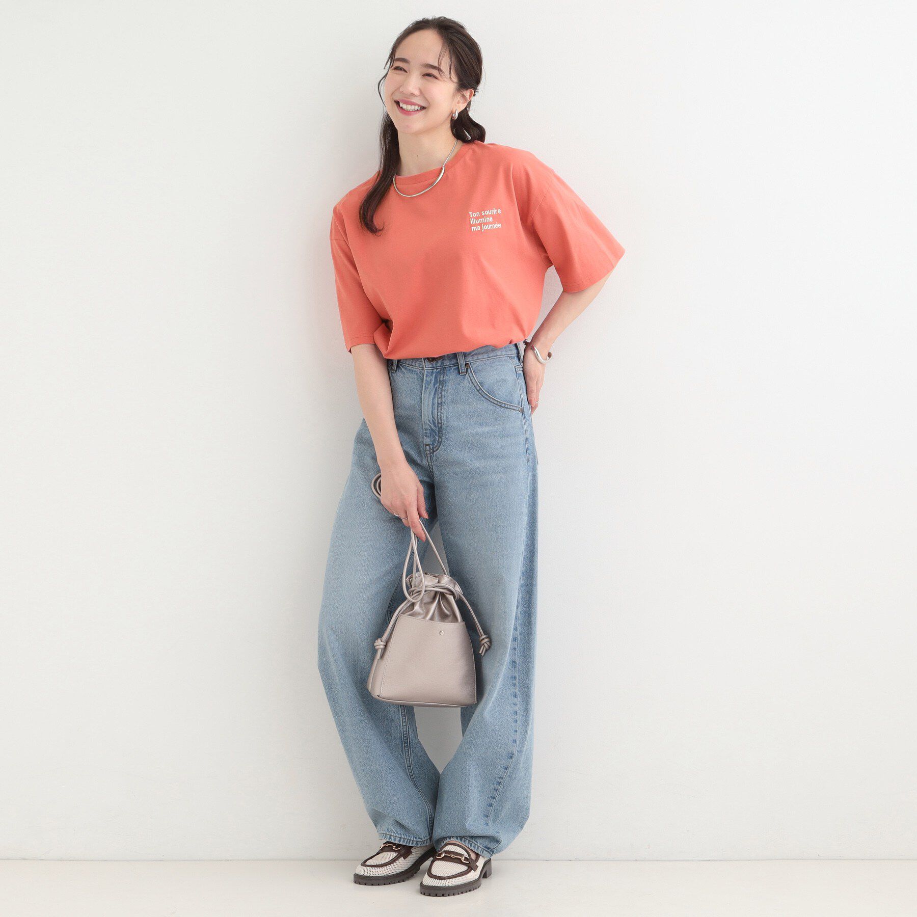 SHOO･LA･RUE「【綿100％/S-LL/プチプラ】 無地＆プリントアソート ベーシックTシャツ」|Tシャツ・カットソー|