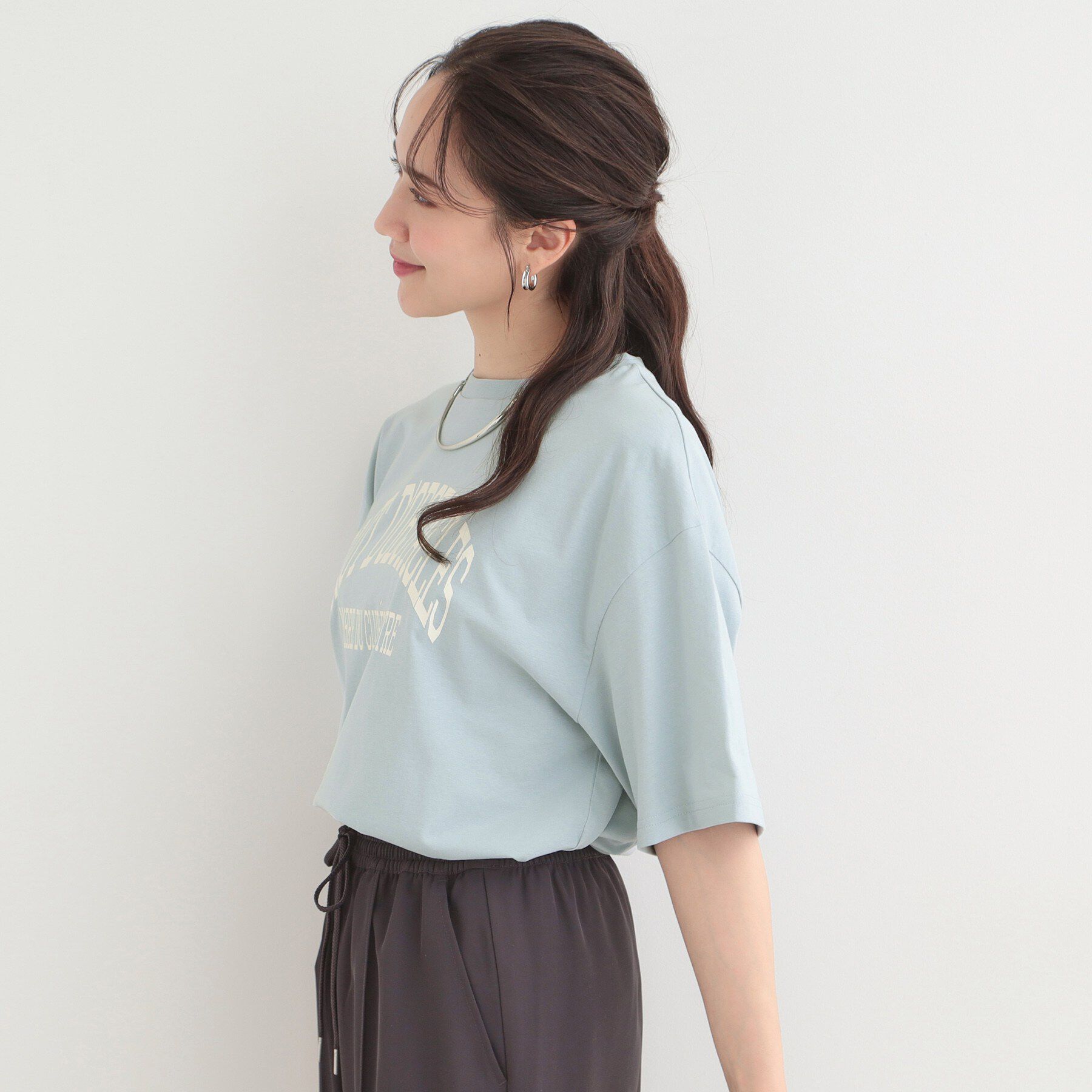 SHOO･LA･RUE「【綿100％/S-LL/プチプラ】 無地＆プリントアソート ベーシックTシャツ」|Tシャツ・カットソー|