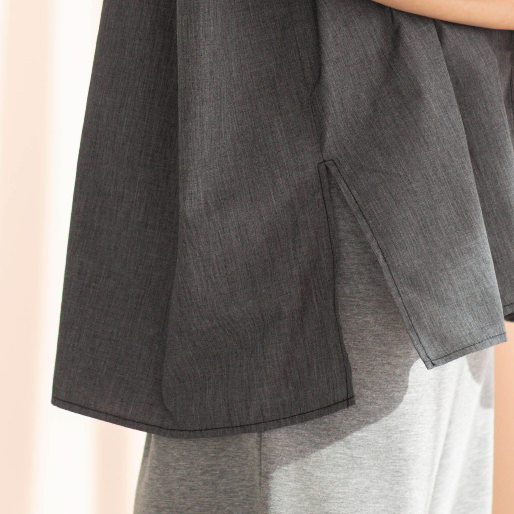 SHOO･LA･RUE「【体型カバー/洗濯機可】インせず着られる　デニムライクシャツ」|シャツ・ブラウス|