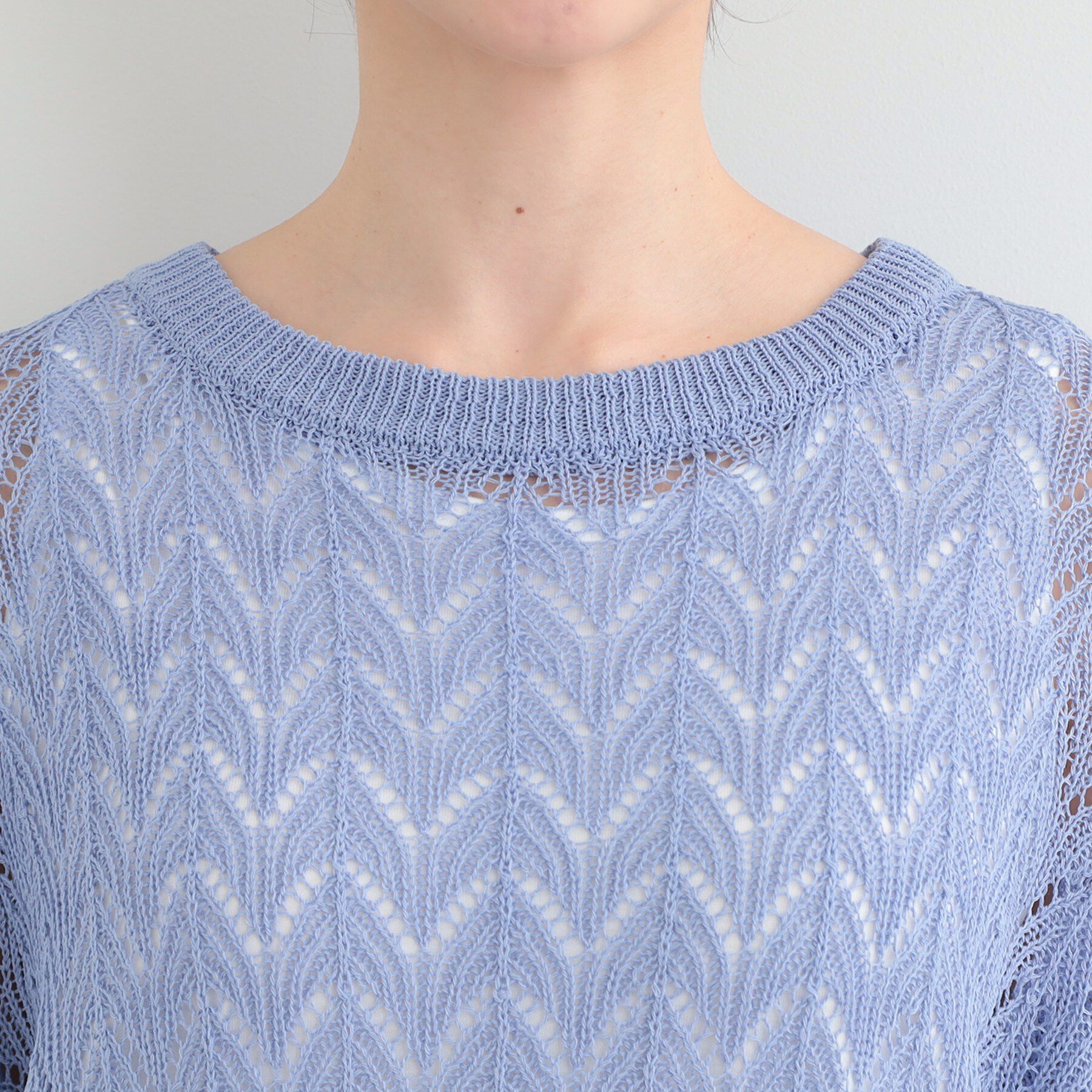 SHOO･LA･RUE「【2点セット/洗濯機可/S-LL】透かし編み柄で高級感　タンク付きドルマンニット」|その他|