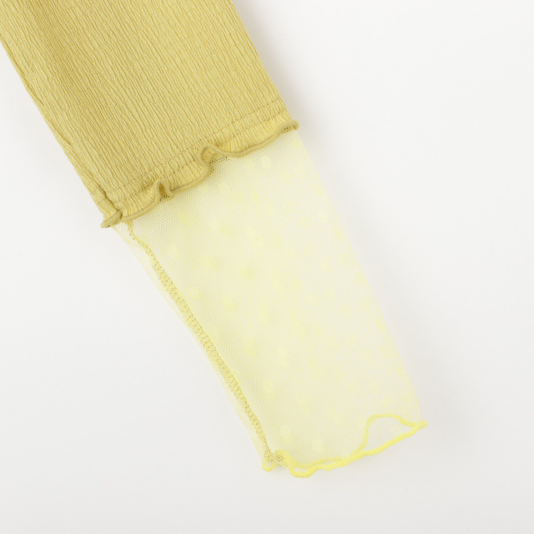 SHOO･LA･RUE「【100-150cm】袖チュールフリルネックインナー」|Tシャツ・カットソー|