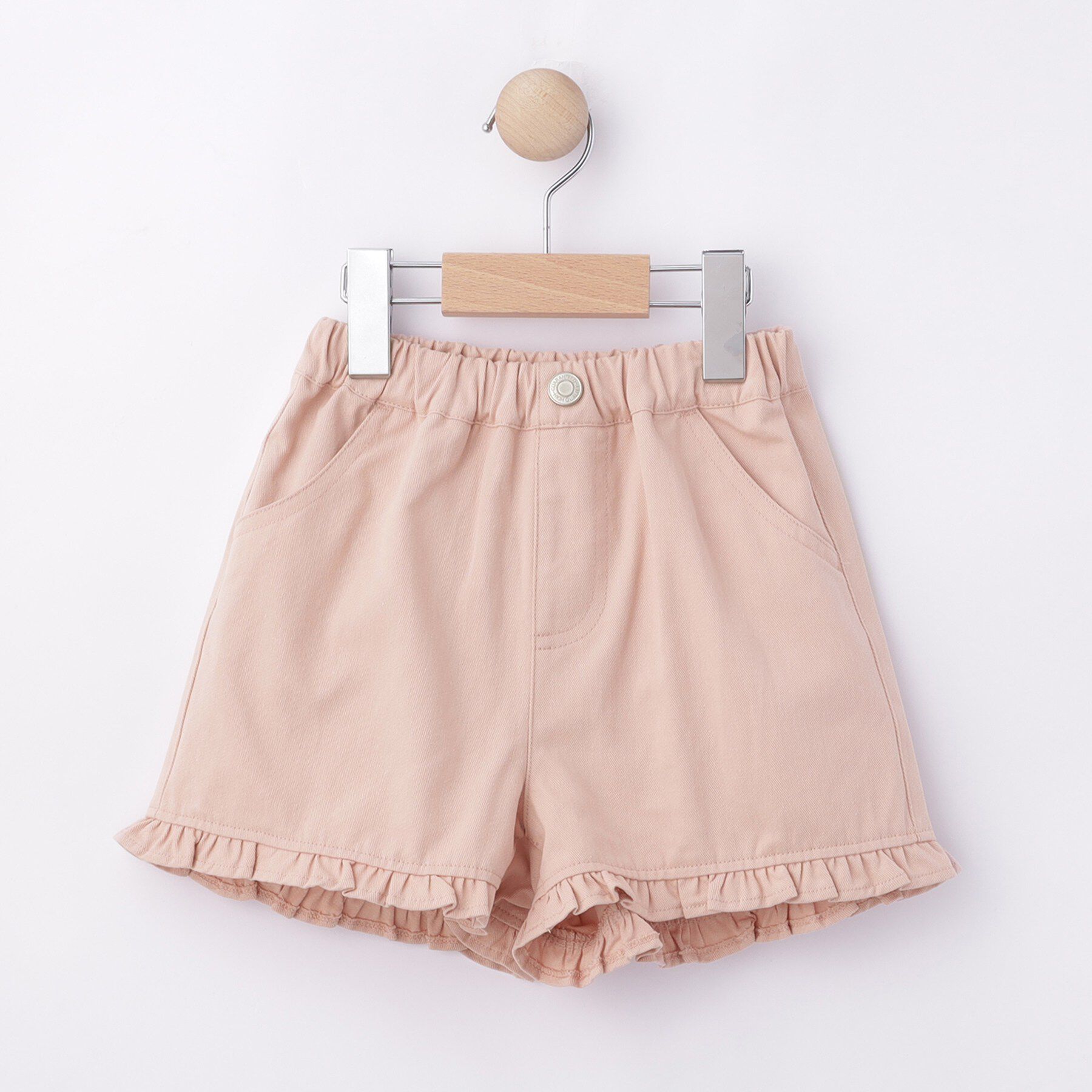 SHOO･LA･RUE「【100-150cm】フリルショートパンツ」|キュロット|ピンク(071)