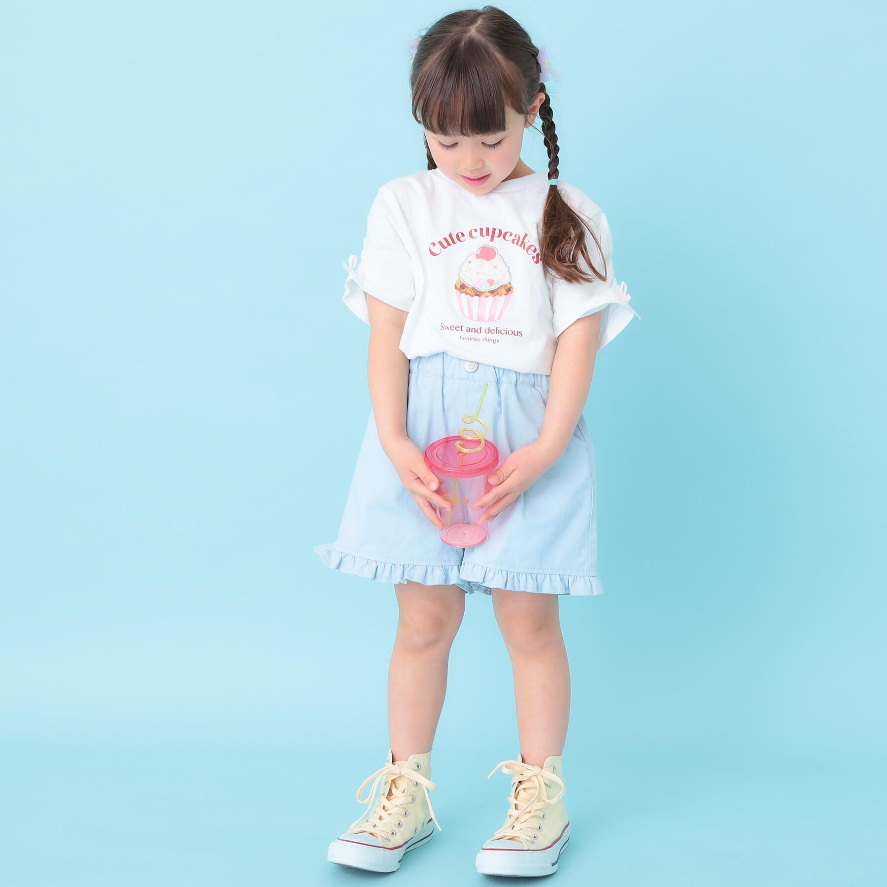 SHOO･LA･RUE「【100-150cm】フリルショートパンツ」|キュロット|