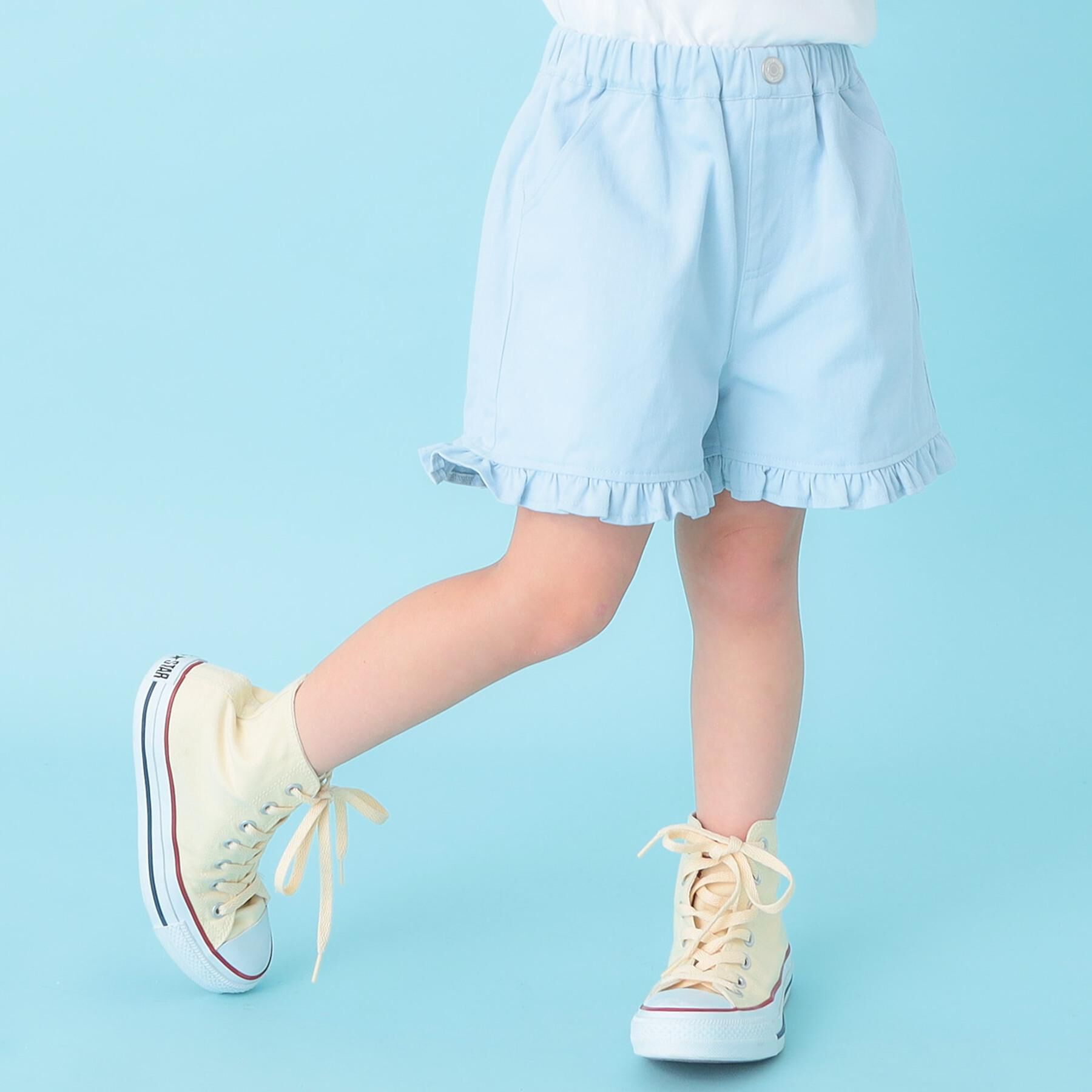 SHOO･LA･RUE「【100-150cm】フリルショートパンツ」|キュロット|