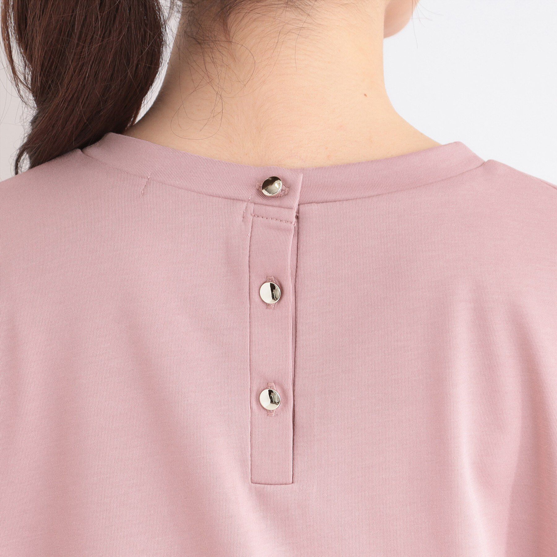 SHOO･LA･RUE「【ひんやり/UV】タックスリーブ ラメ発砲プリントTシャツ」|Tシャツ・カットソー|