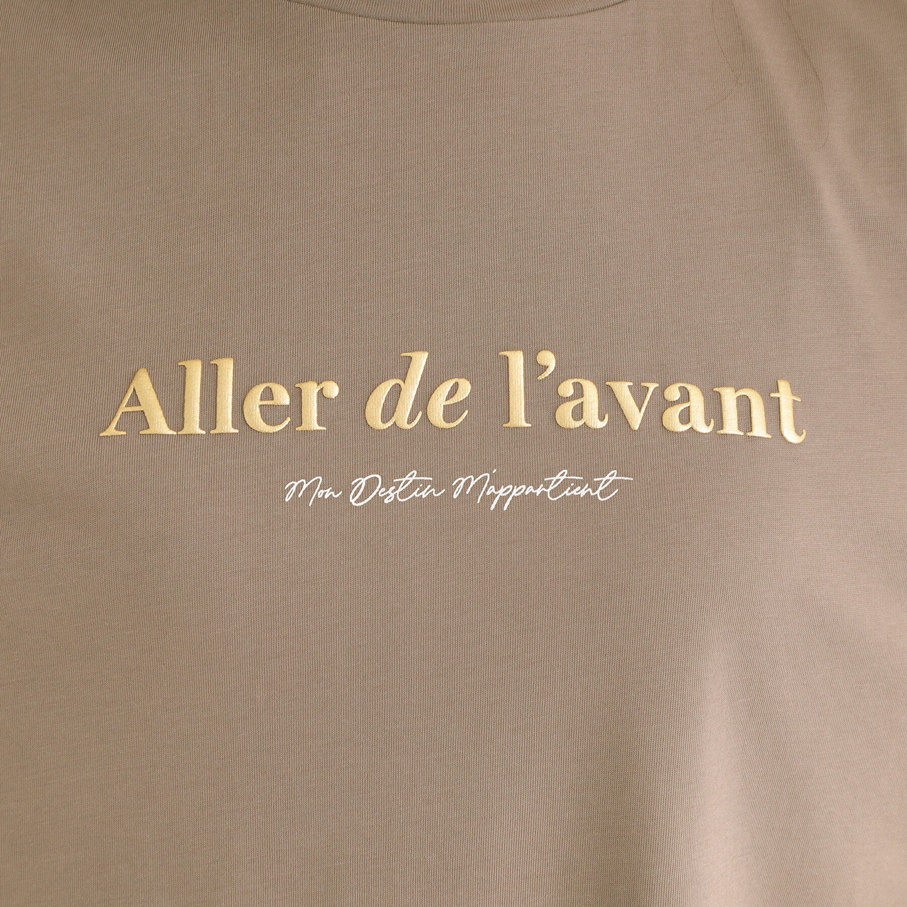 SHOO･LA･RUE「【ひんやり/UV】タックスリーブ ラメ発砲プリントTシャツ」|Tシャツ・カットソー|