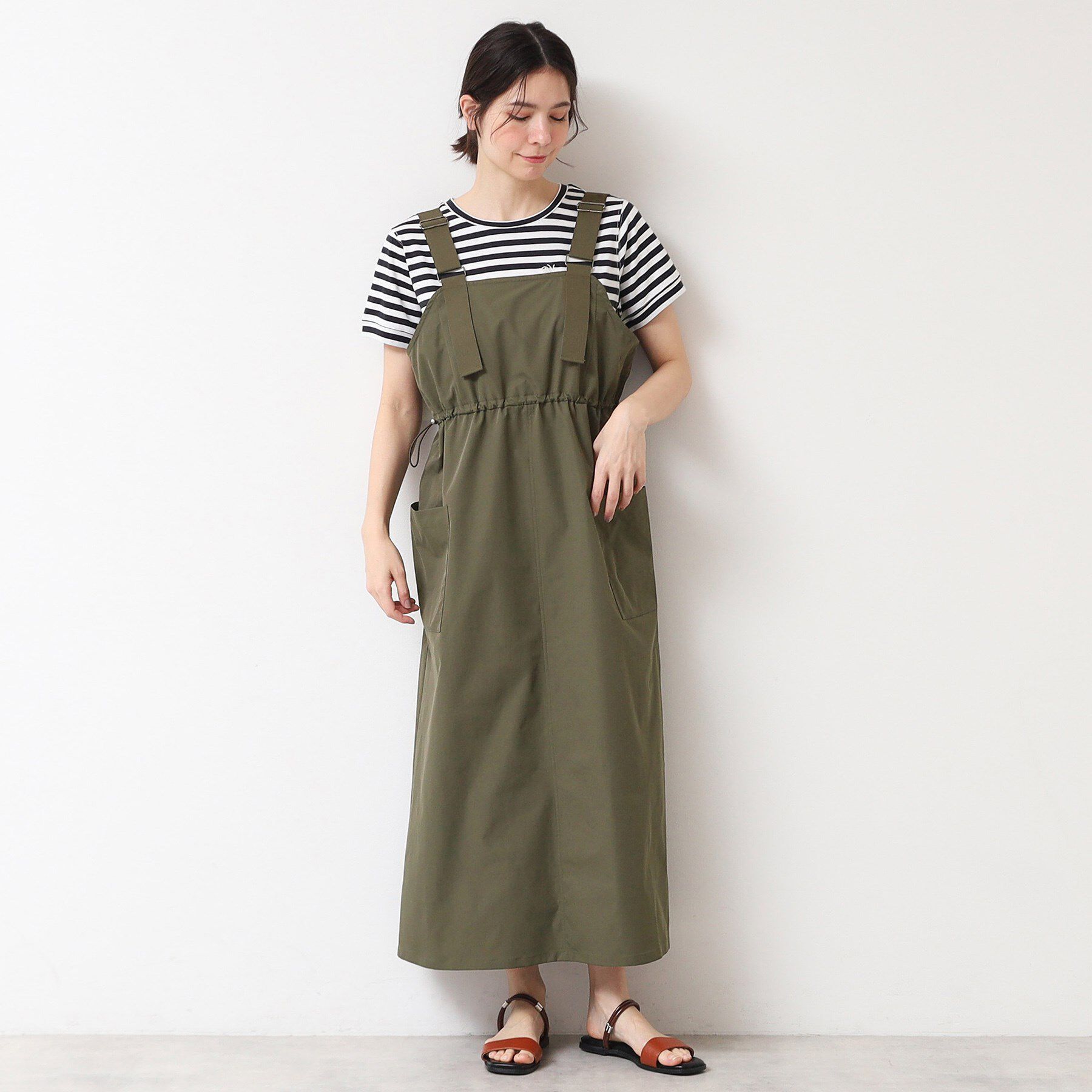 Dessin「【洗える】ベルト付きワークジャンスカ（S～L）」|ワンピース|