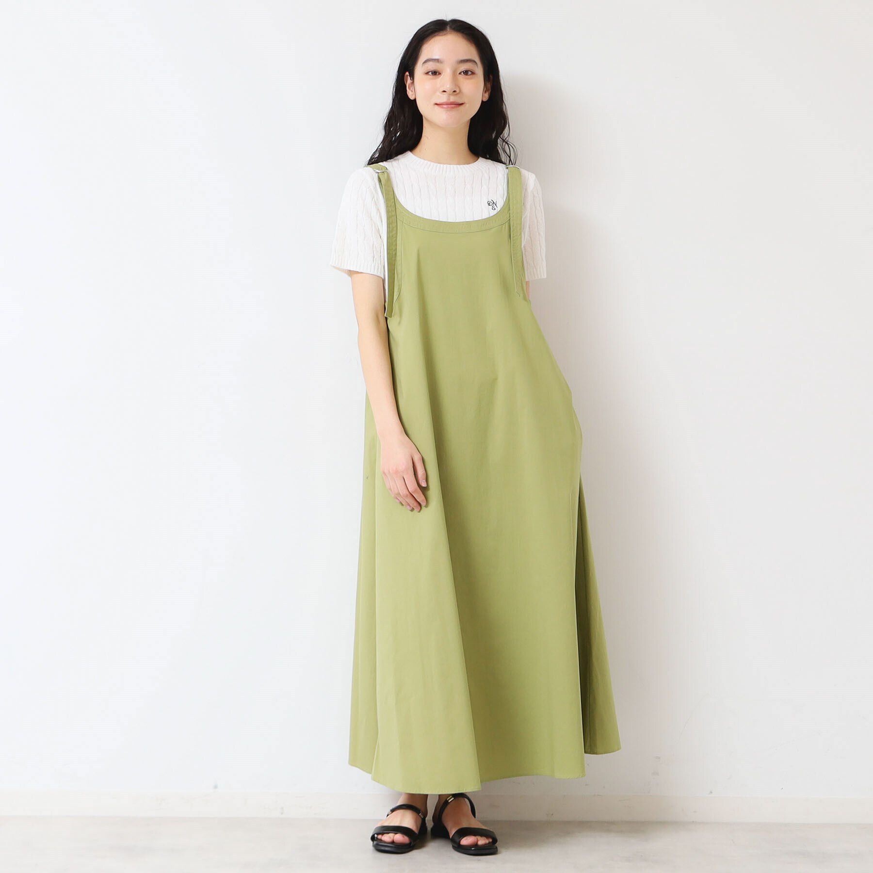 Dessin「【洗える】ベルト付きキャミワンピース」|ワンピース|