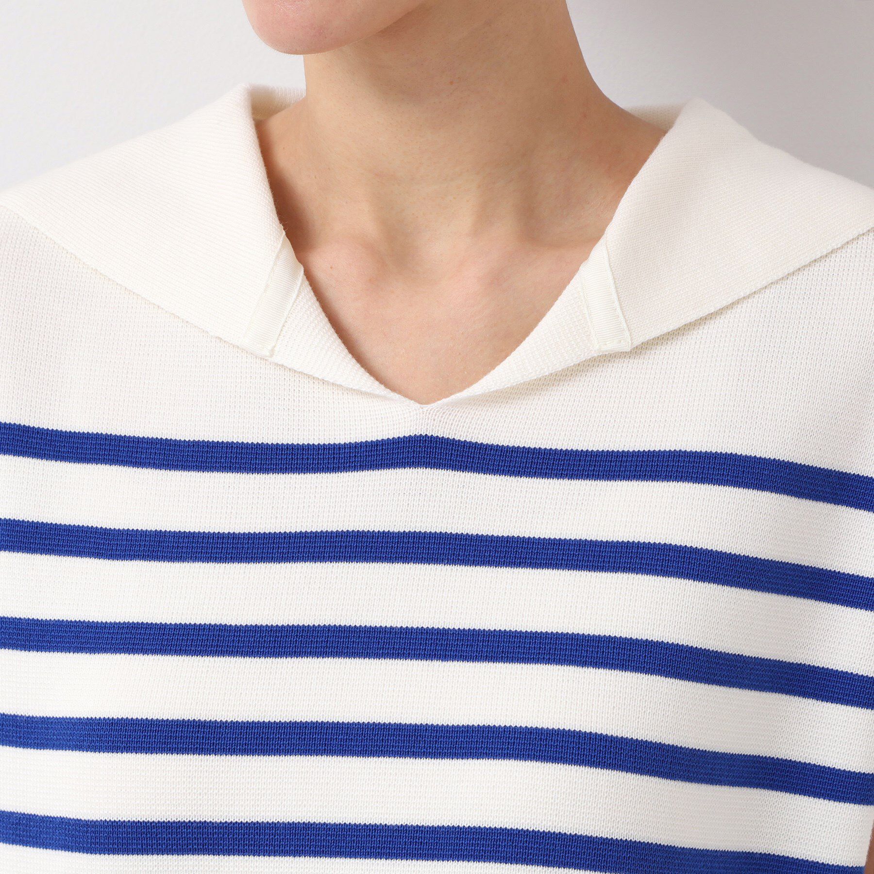 Dessin「【洗える】セーラーカラーボーダーニット」|ニット・セーター|