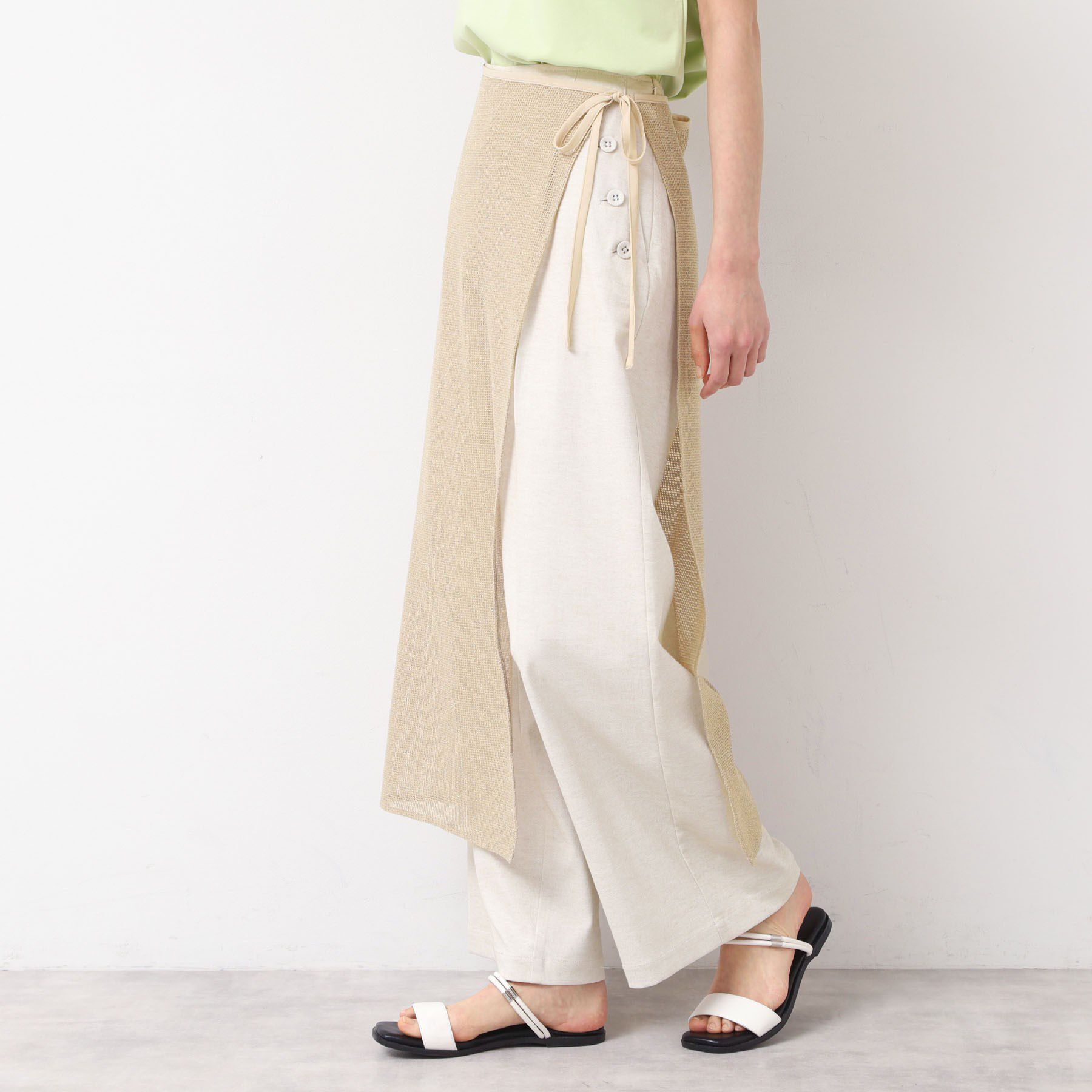 Dessin「【洗える】ラメ入りメッシュ巻きスカート」|スカート|