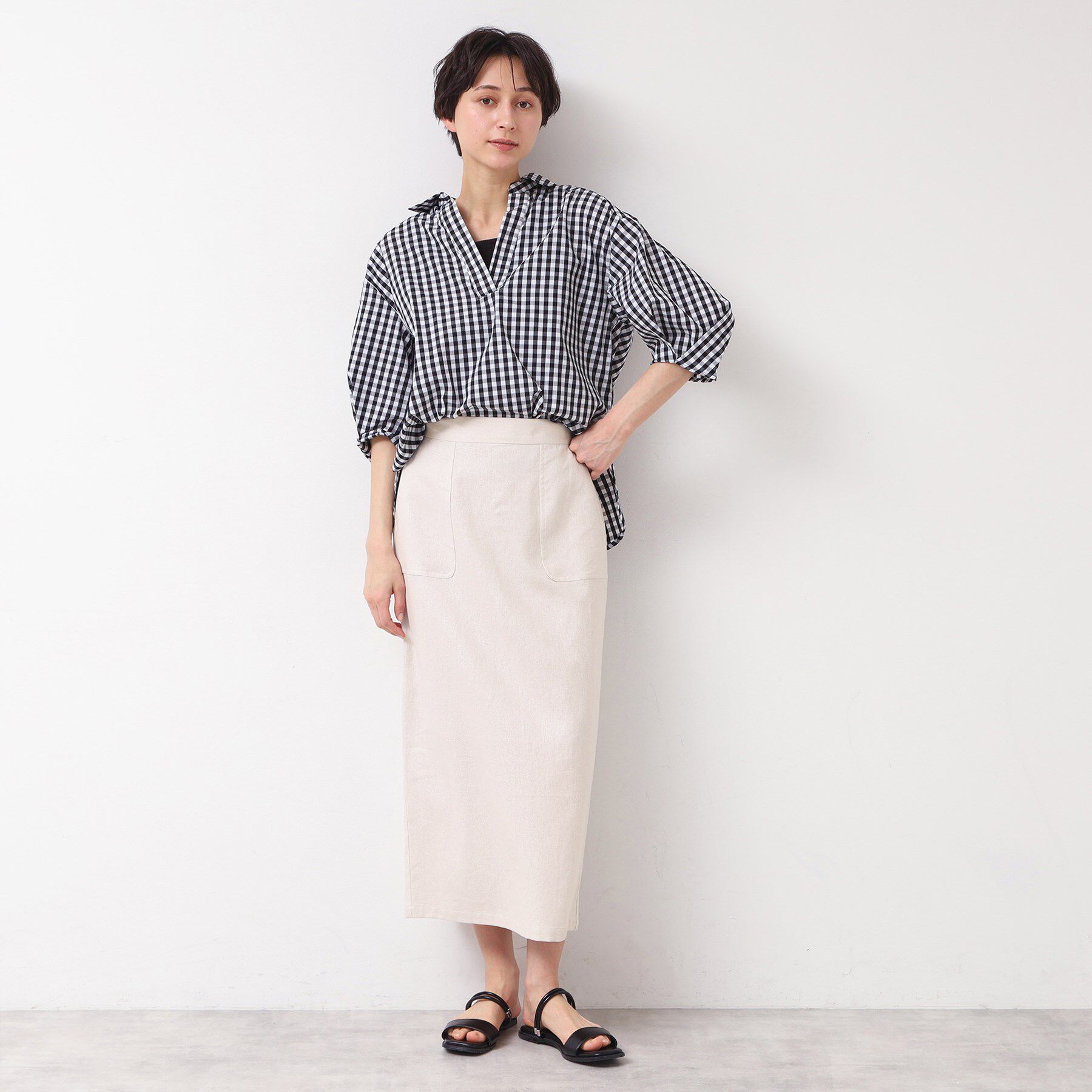 Dessin「【セットアップ可能・洗える】パッチポケット付ストレートスカート」|スカート|