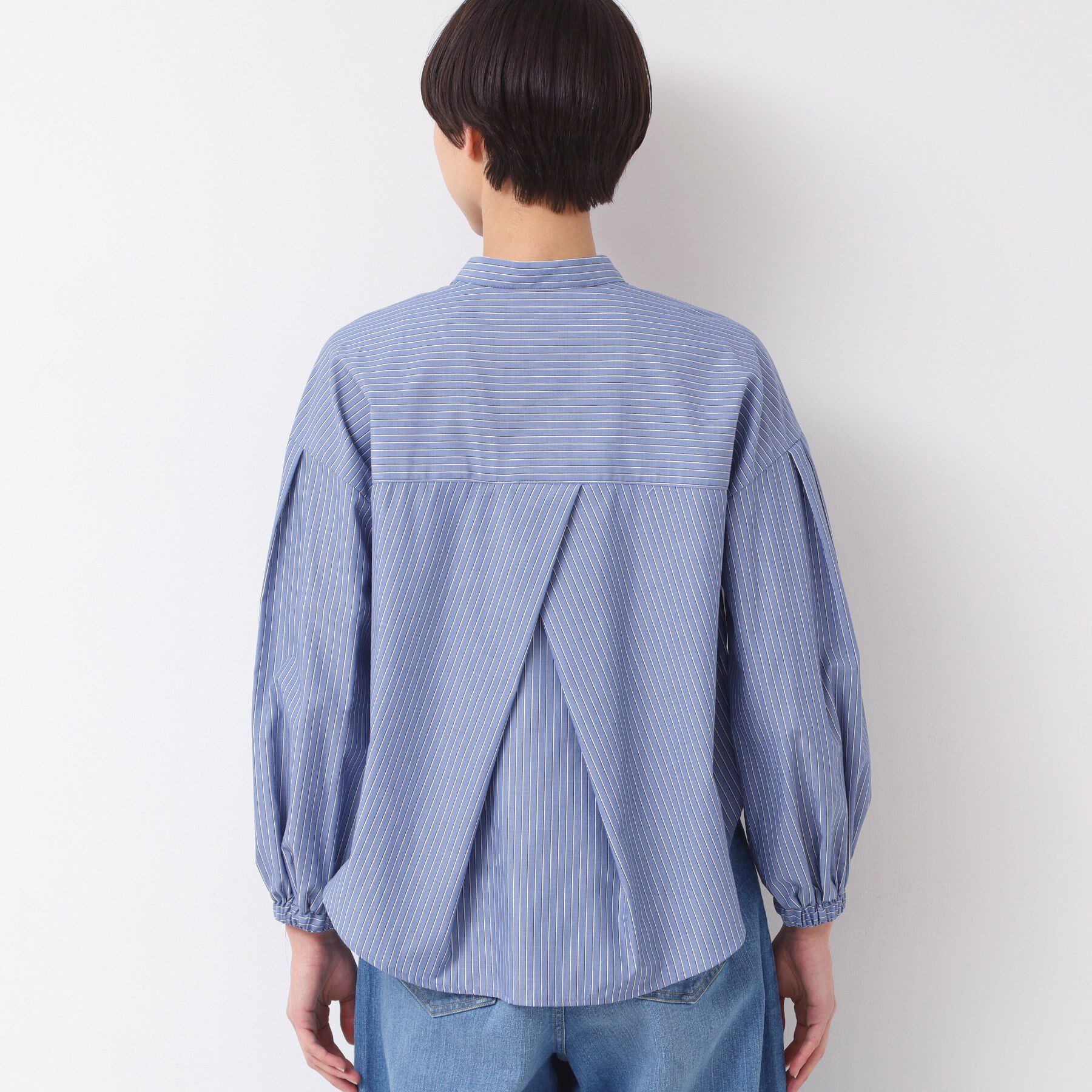 Dessin「【洗える・4サイズ展開】バンドカラーシャツ（XS～L）」|シャツ・ブラウス|