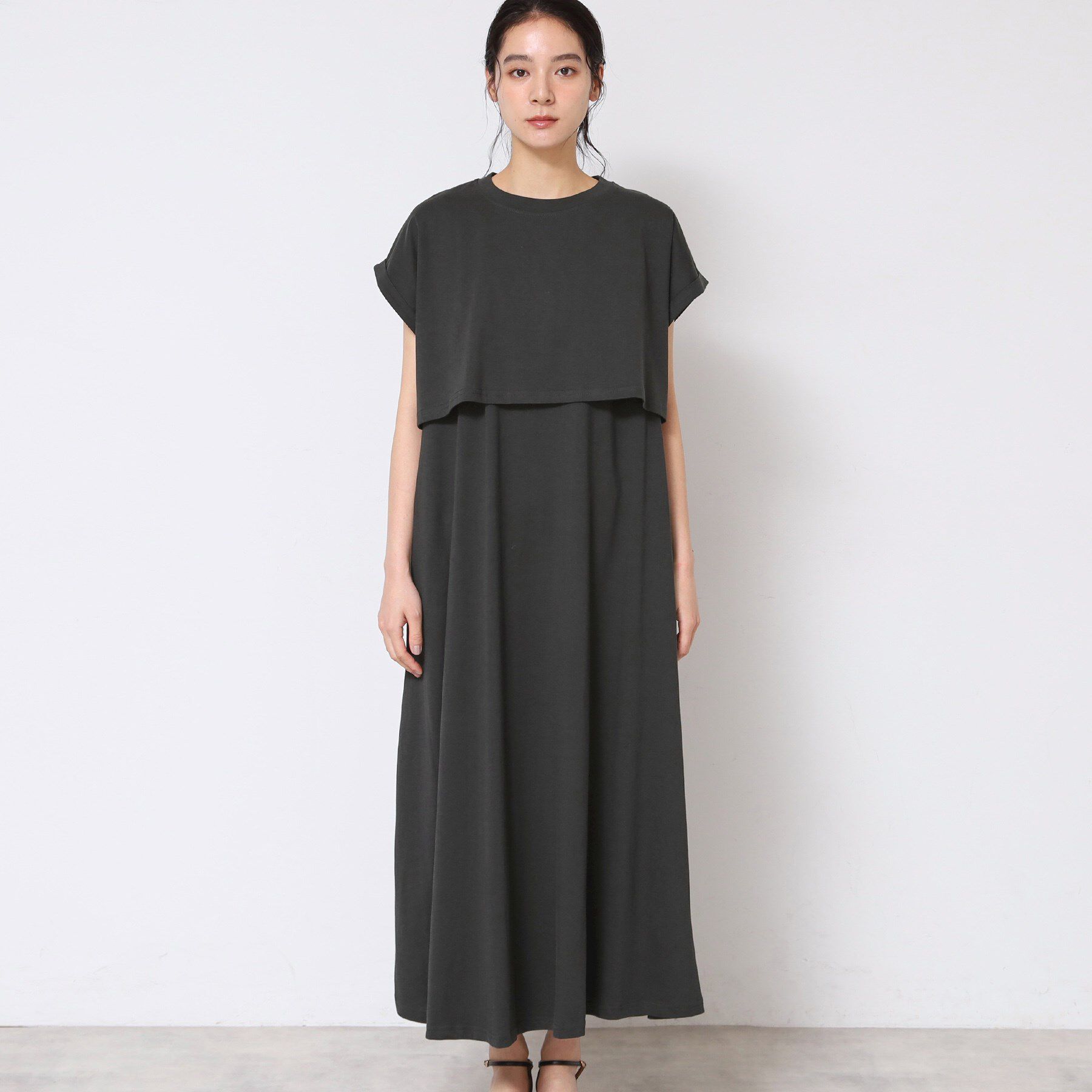 Dessin「【2点セット・洗える】テントラインジャージワンピース」|スーツ|