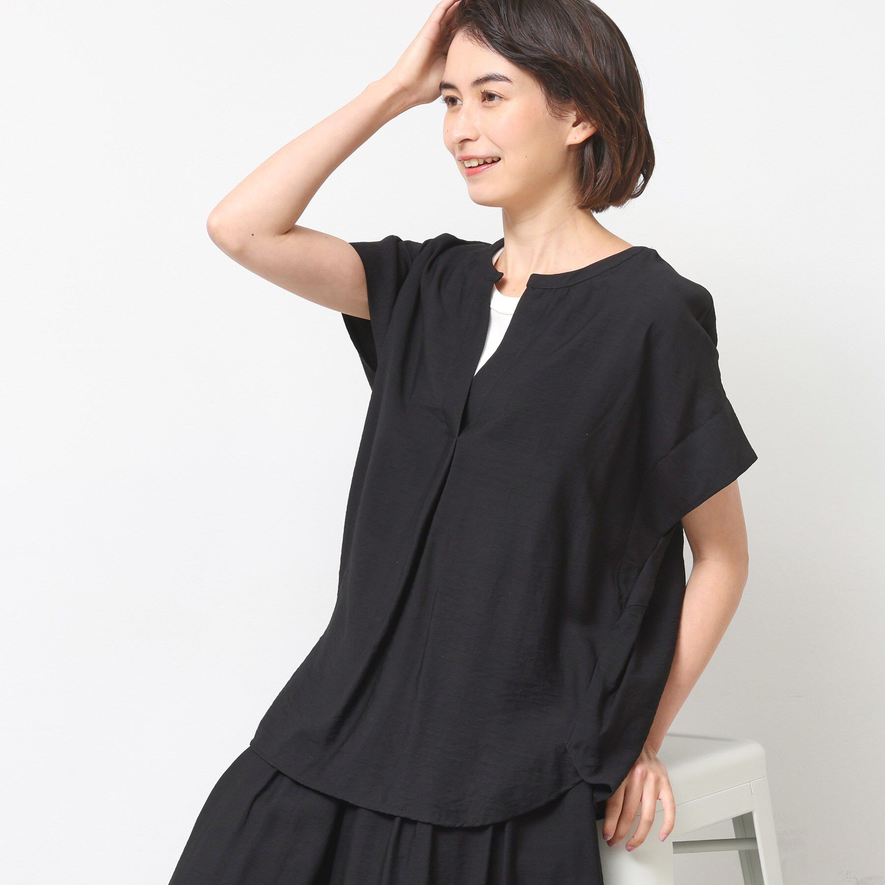 Dessin「【セットアップ可】2WAYネックスキッパーブラウス」|シャツ・ブラウス|