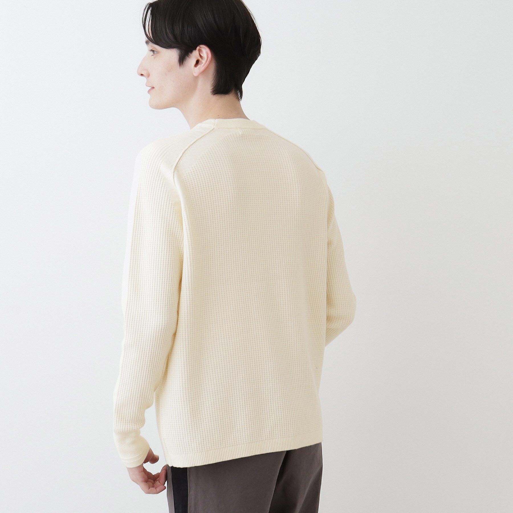 Dessin「【洗える】コットンカシミヤワッフルプルオーバー」|ニット・セーター|