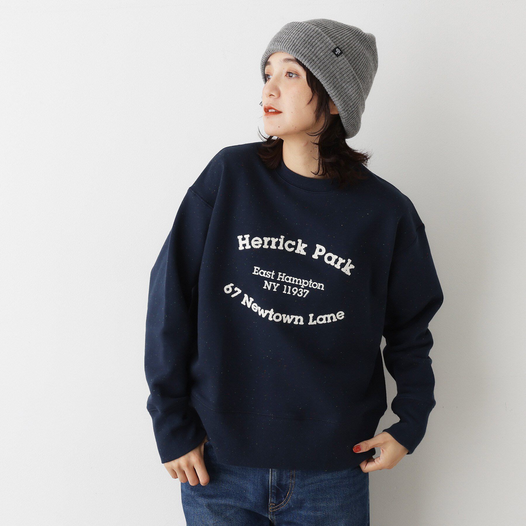 Dessin「【ユニセックス/洗える】ネップ裏毛スウェットトレーナー」|パーカー|