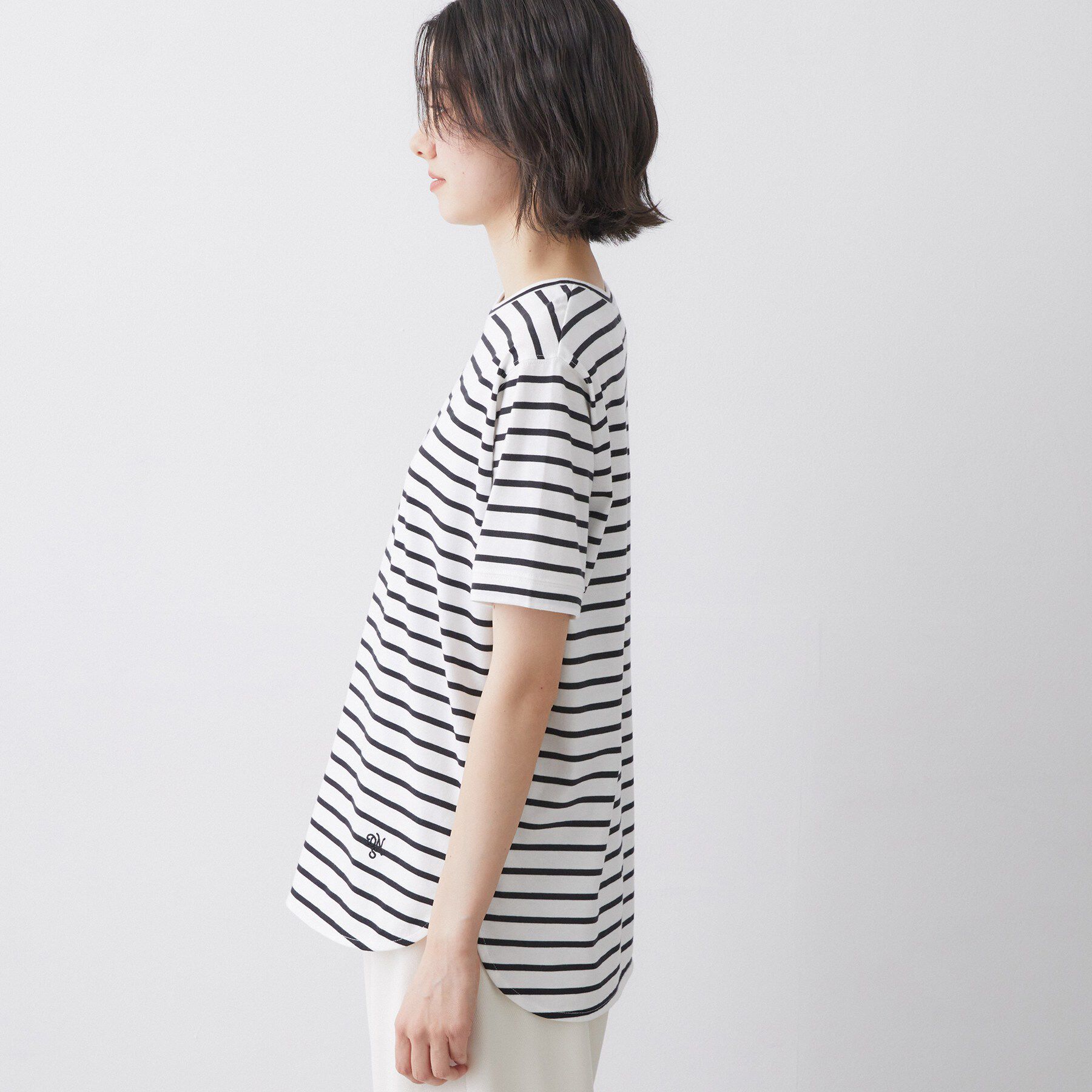 Dessin「【洗える】半袖シャツテールカットソー」|Tシャツ・カットソー|