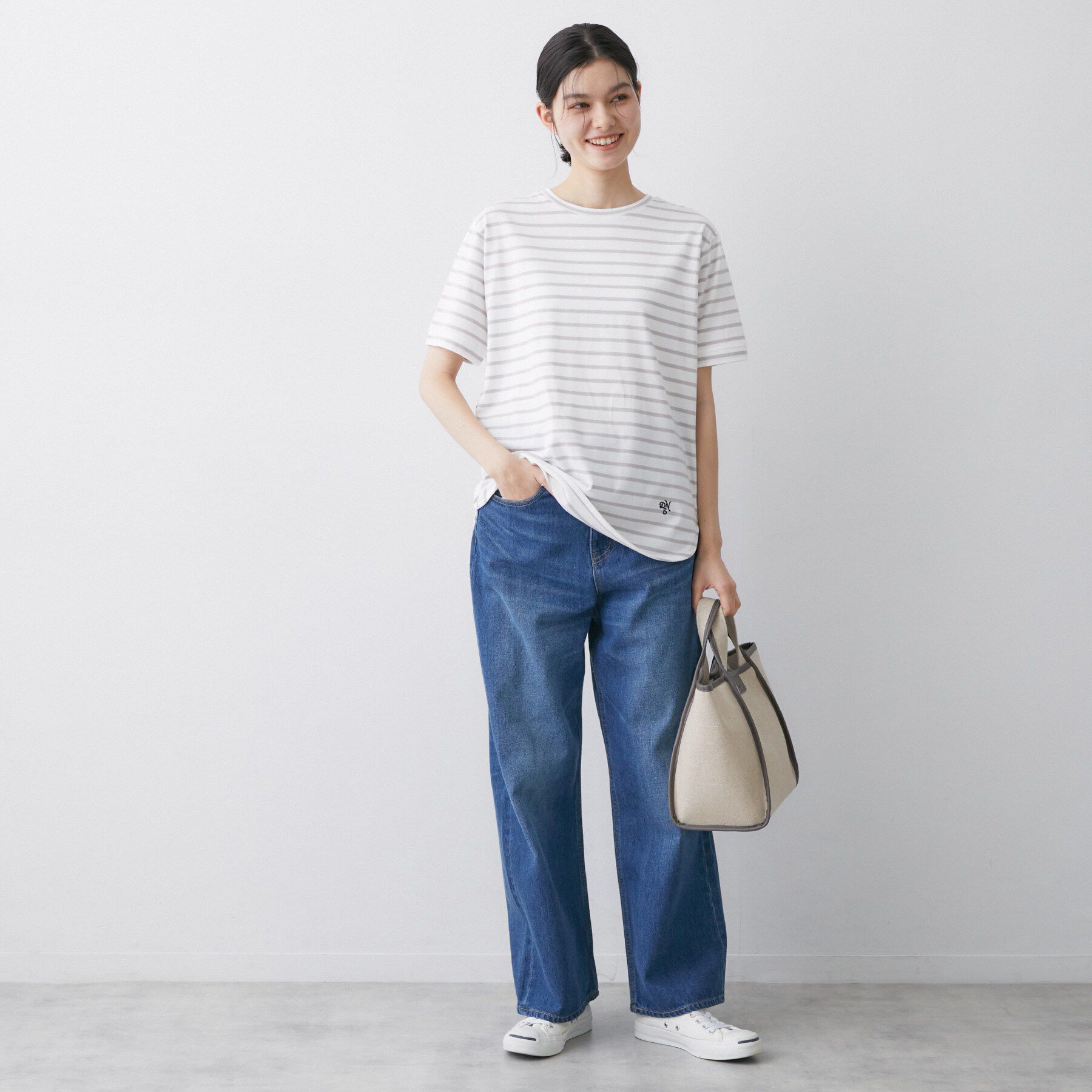 Dessin「【洗える】半袖シャツテールカットソー」|Tシャツ・カットソー|