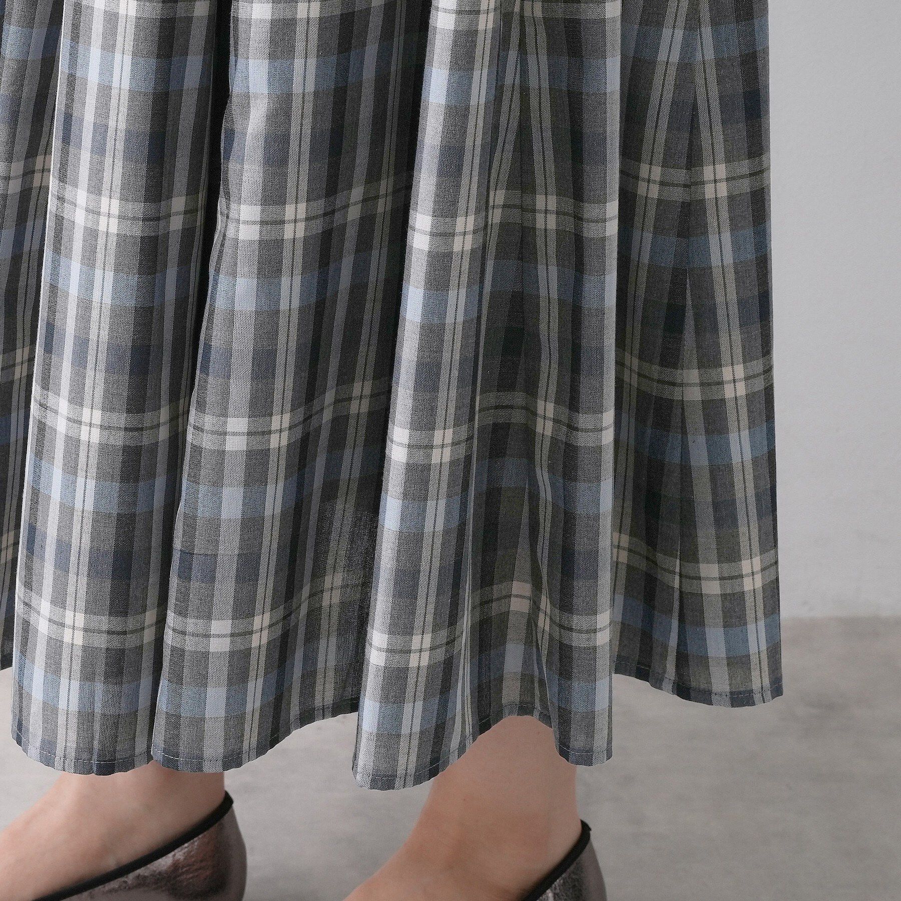 Dessin「【ウエストゴム/洗える】映えチェック柄スカート」|スカート|