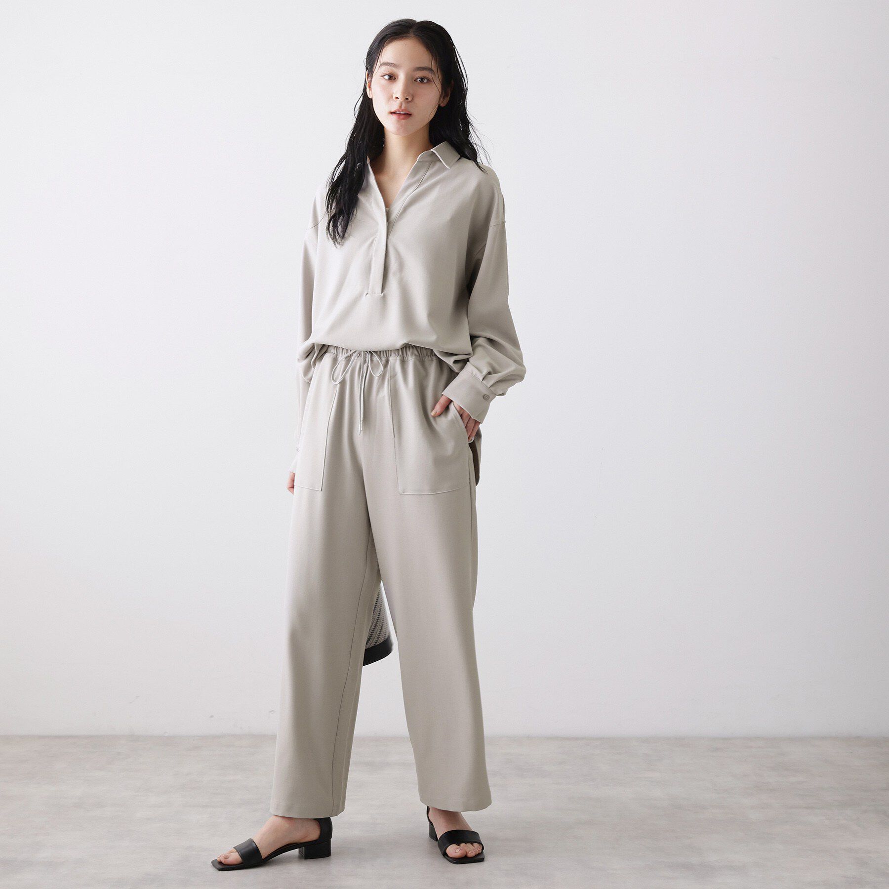 Dessin「【2点セット・洗える】メランジツイルセットアップ」|スーツ|