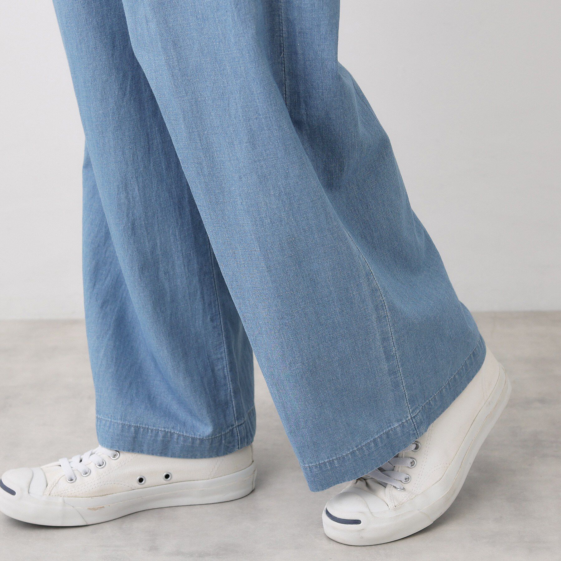 Dessin「【洗える】綿麻ドロストライトデニムパンツ」|その他|