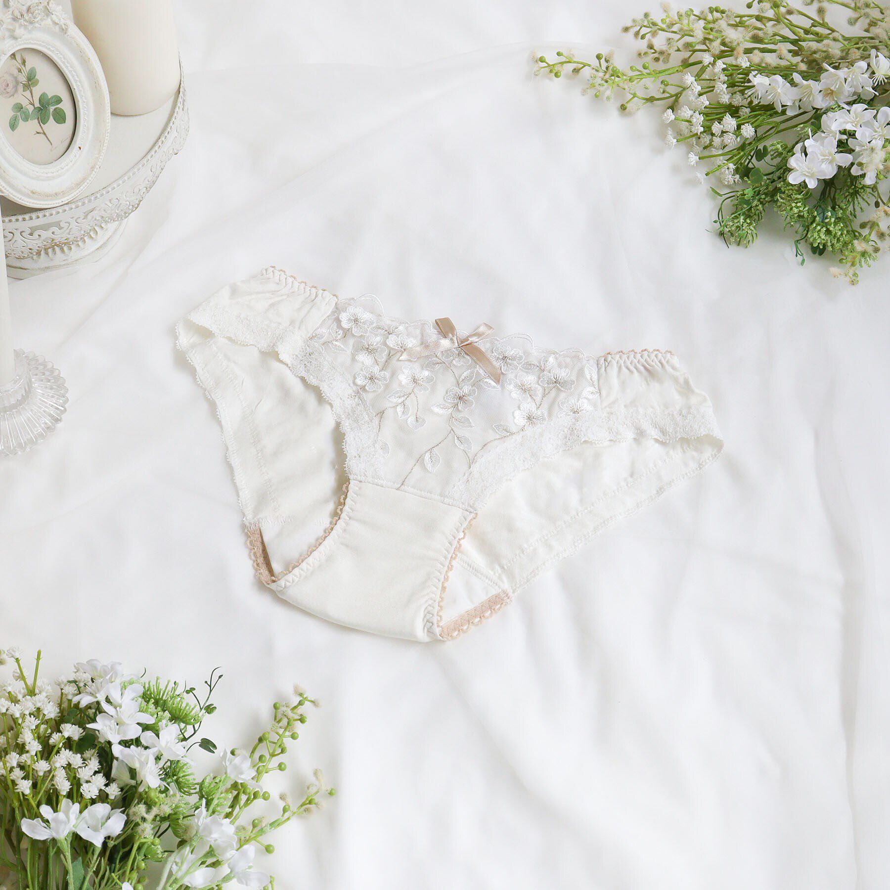 Risa Magli「マリーナ サニタリーショーツ」|インナー|ホワイト(001)