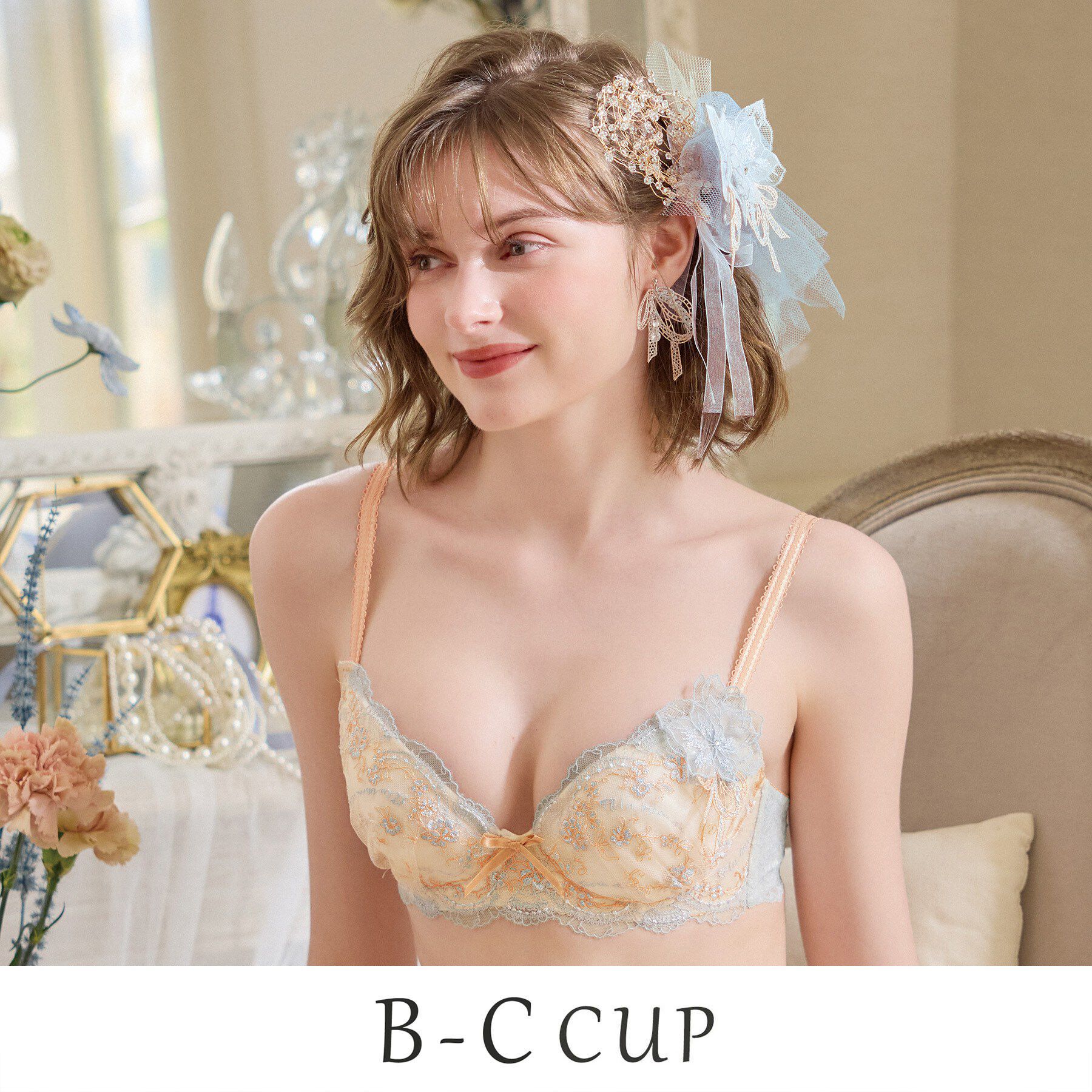 Risa Magli「アルベルタ ブラジャー (B-C) ＜N Make Type＞」|インナー|ライトグレー(011